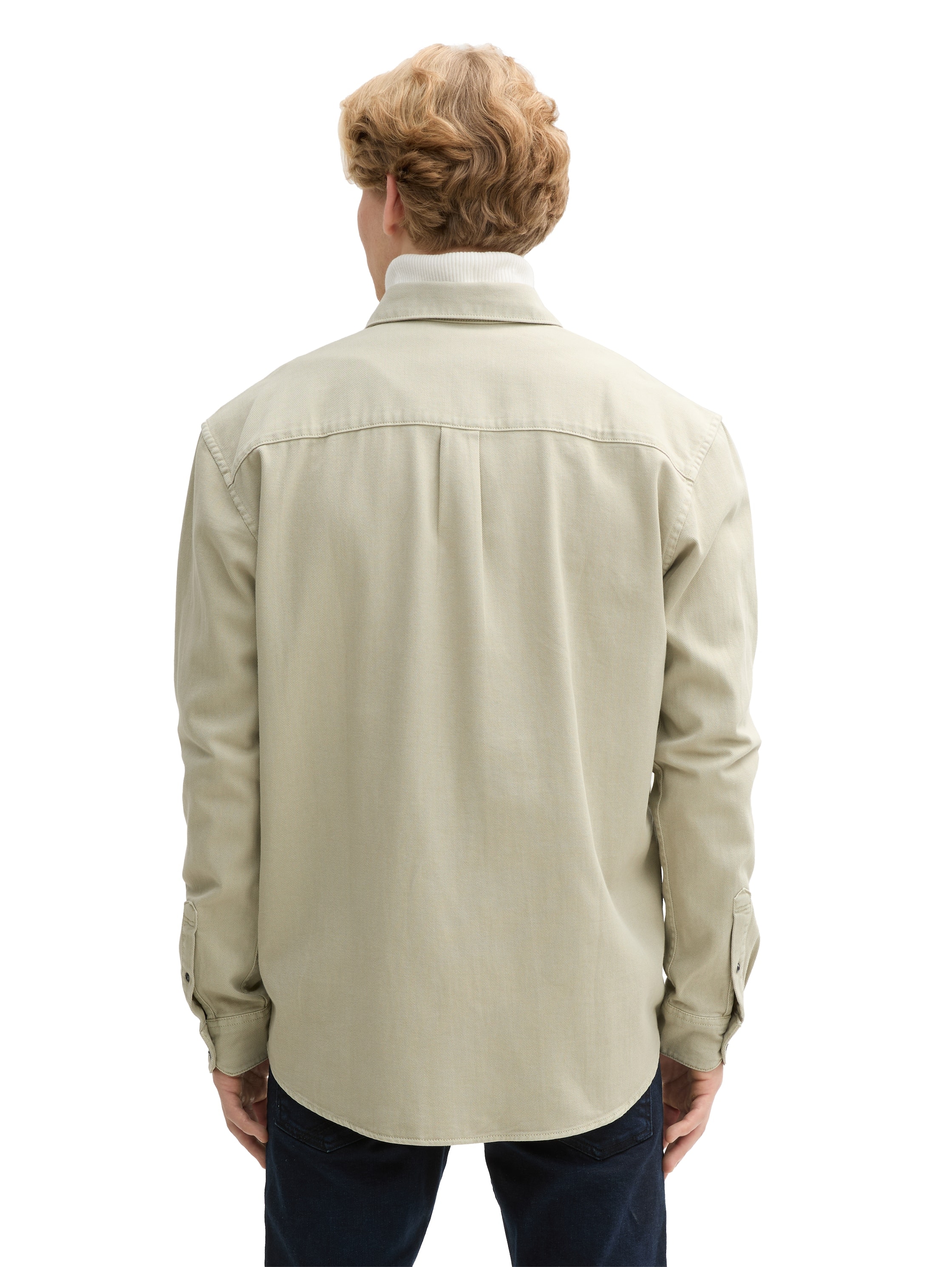 TOM TAILOR Denim Langarmhemd, mit Brusttasche, aus reiner Baumwolle