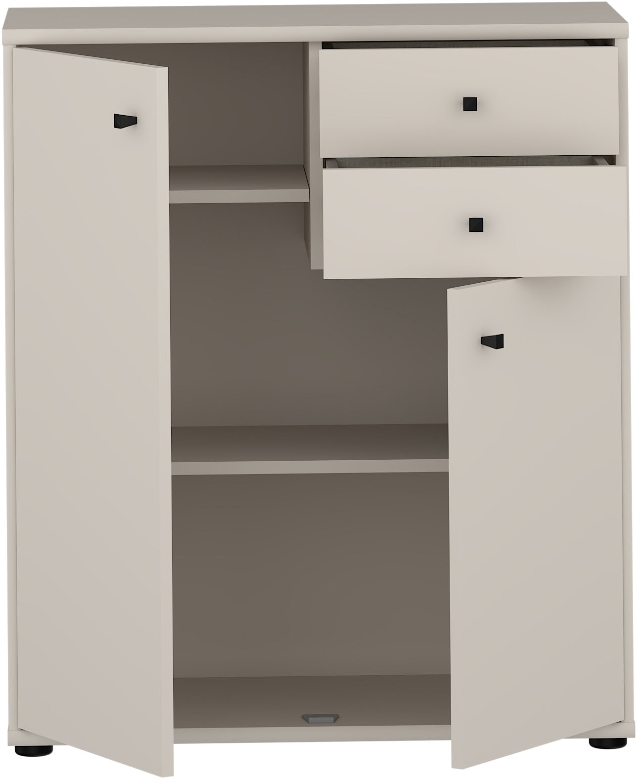 FORTE Kommode »Tempra, Kommode, 2 Türen, 2 Schubkästen, viel Stauraum« B/H/T 73,7/85,5/34,8 cm