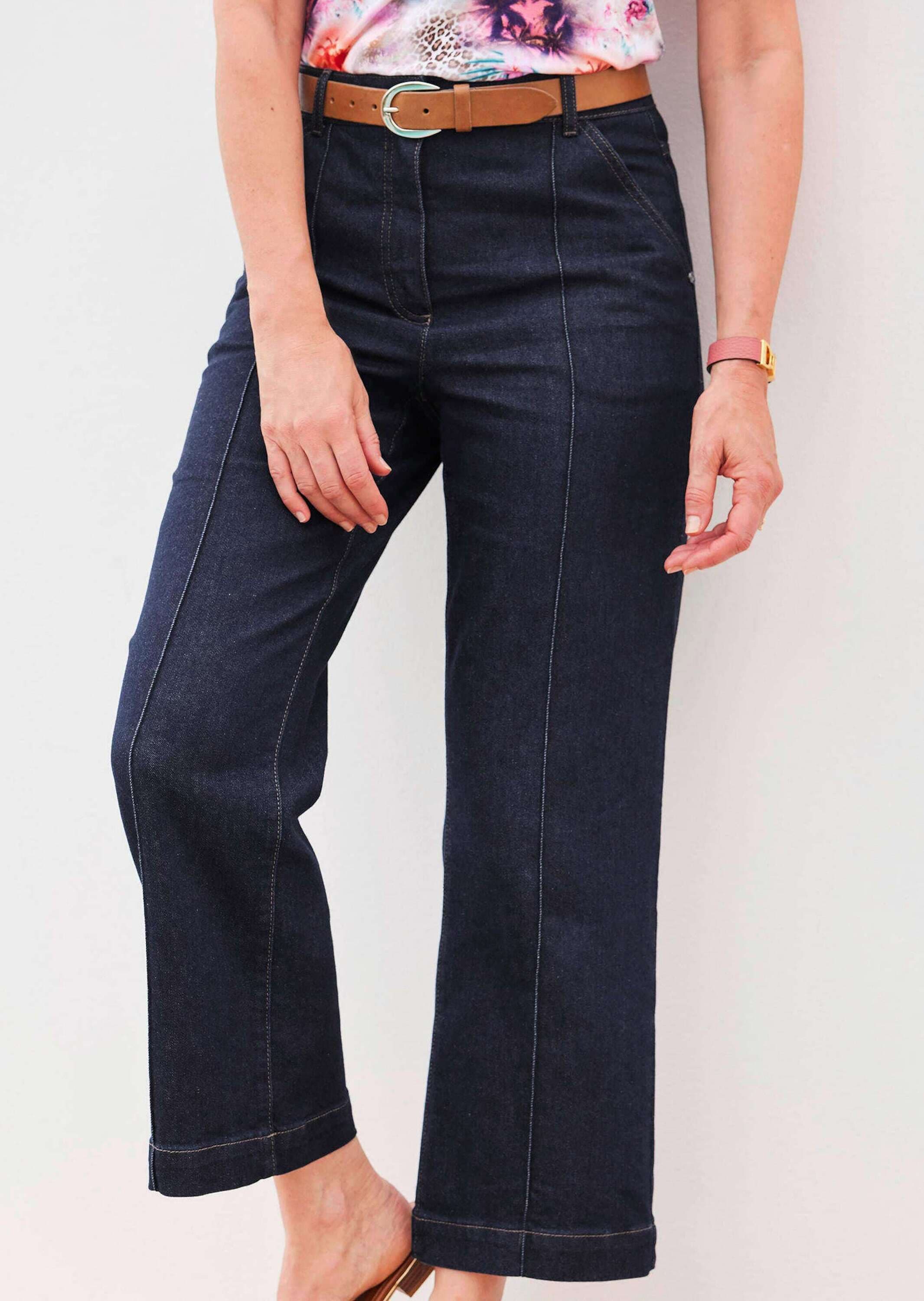 GOLDNER Stretch-Jeans »Weite elastische Jeans VERA mit Formbund«