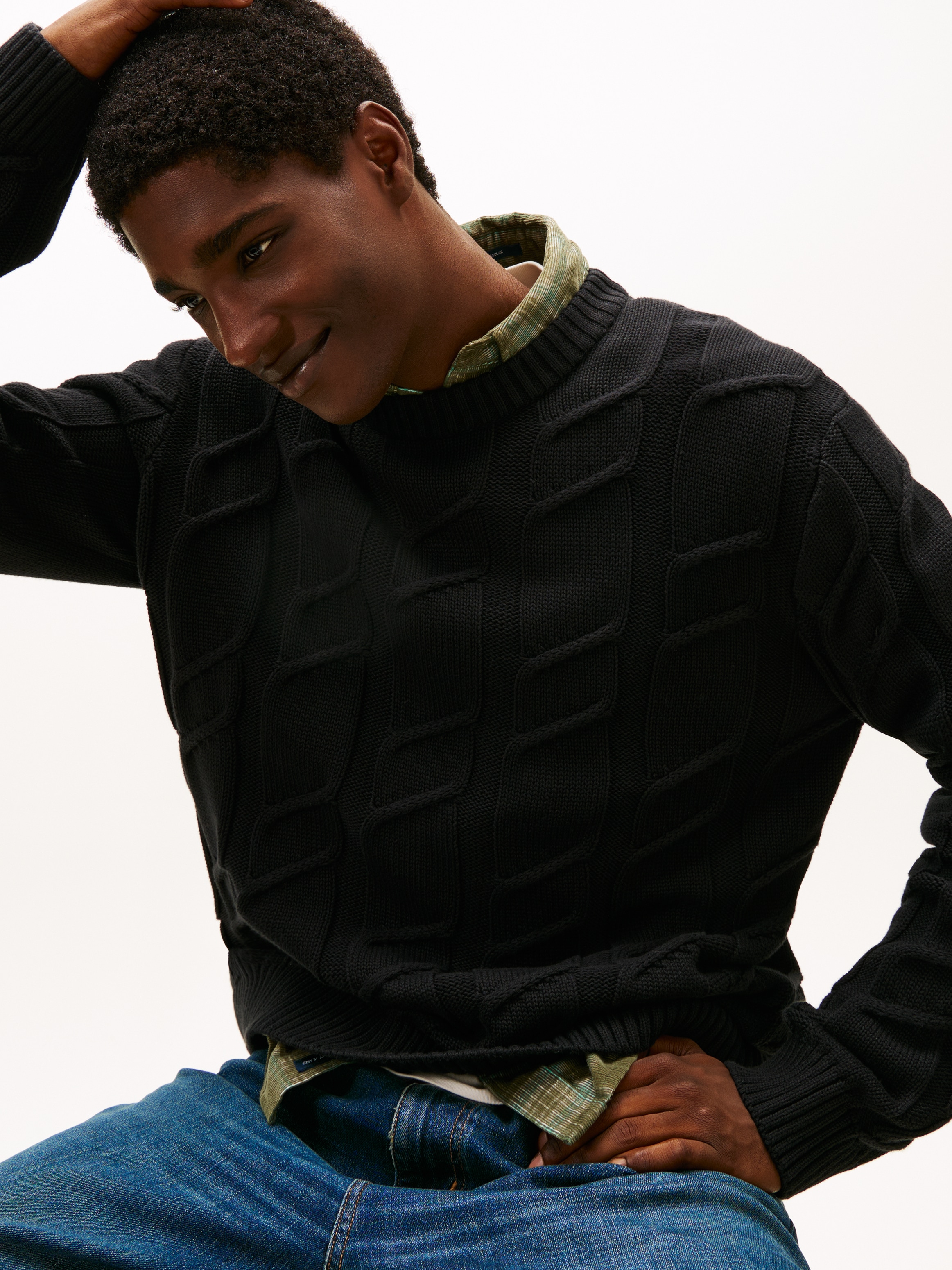 Tommy Jeans Rundhalspullover »TJM REG CHUNKY CABLE«