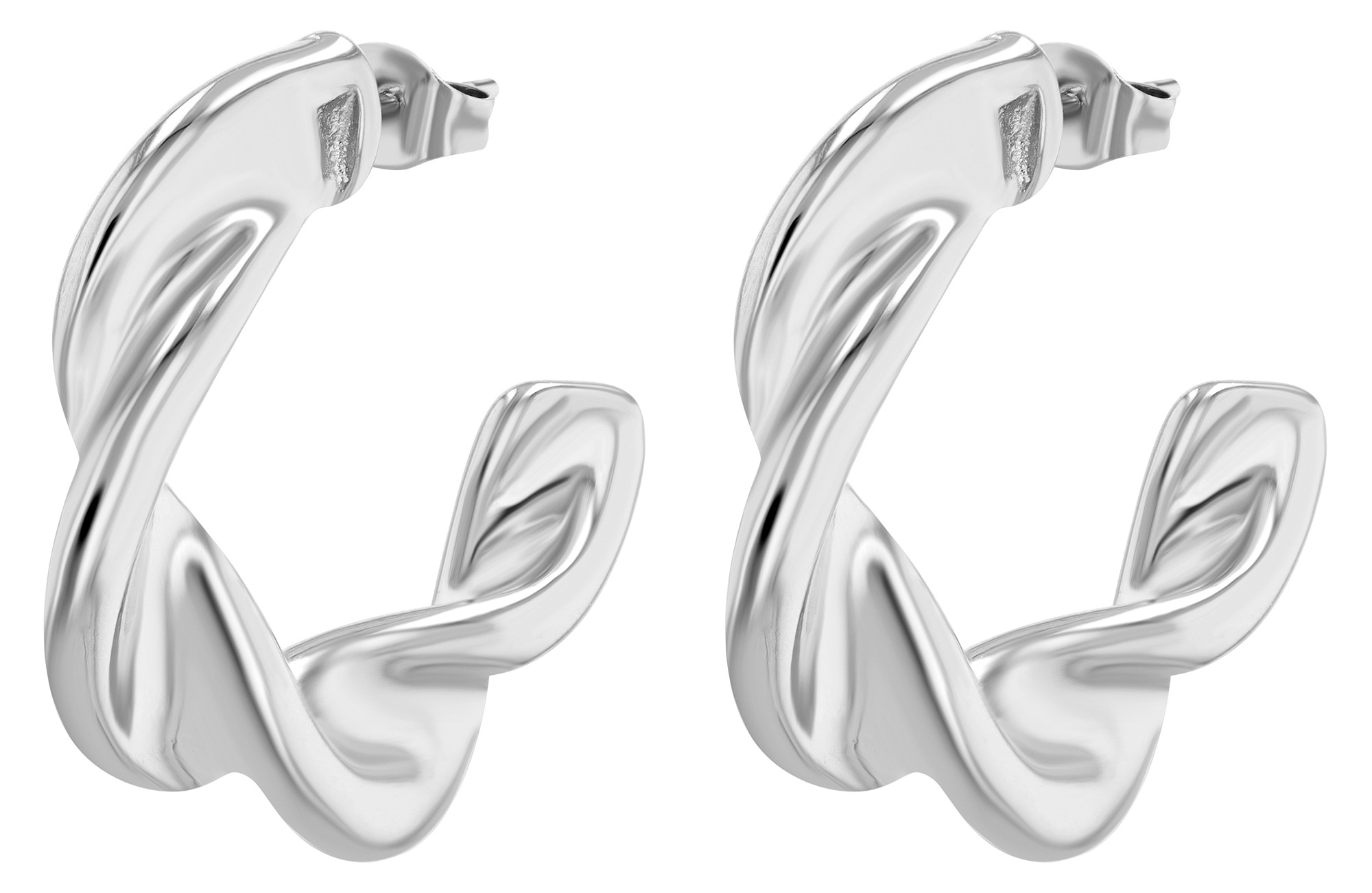 Adelia´s Paar Creolen »Damen Ohrringe ¿ Creole aus Edelstahl«