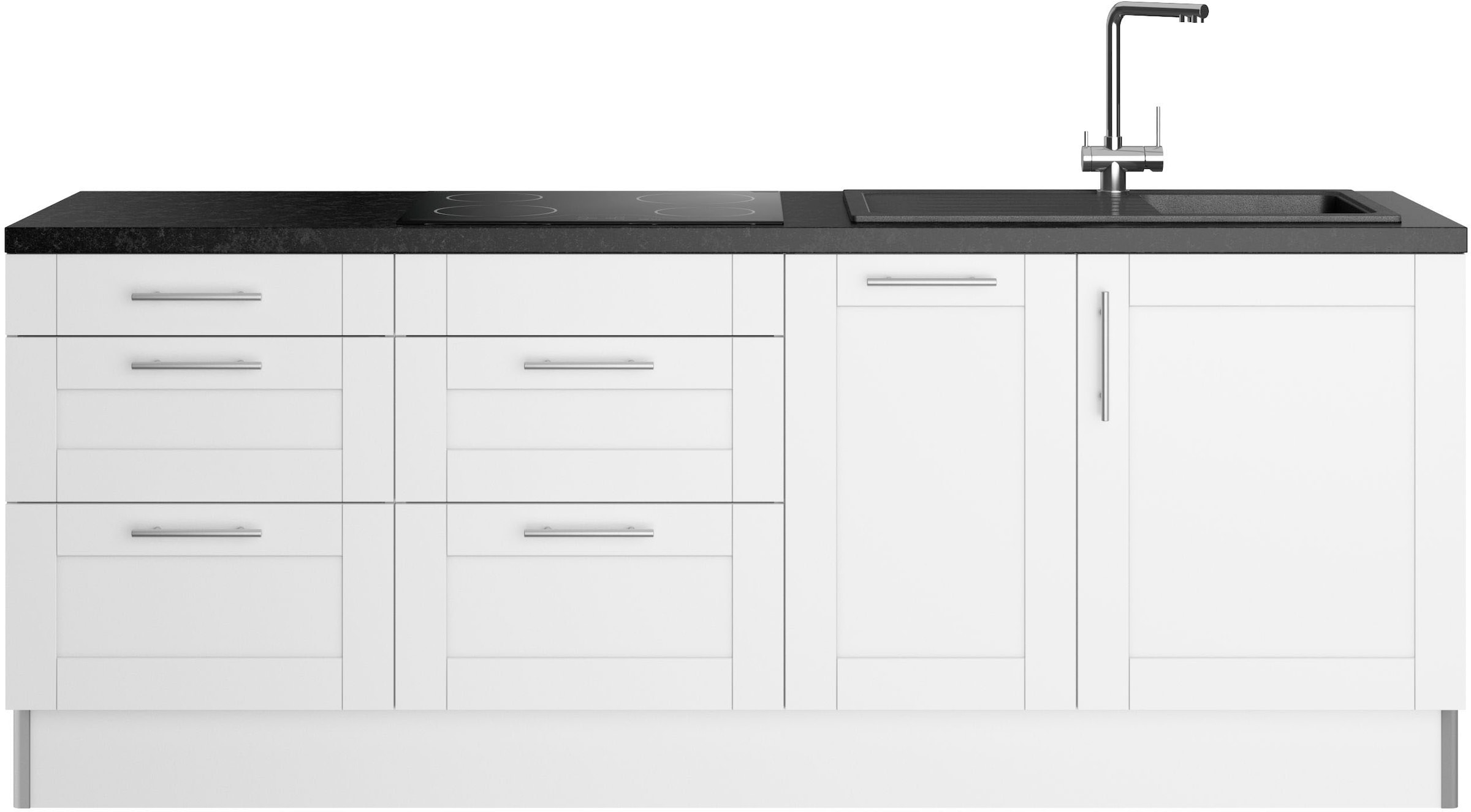 OPTIFIT Küche »Ahus«, Breite 225 cm, MDF bei Funktion, Soft E-Geräten, OTTO Mit Close wahlw. online Fronten