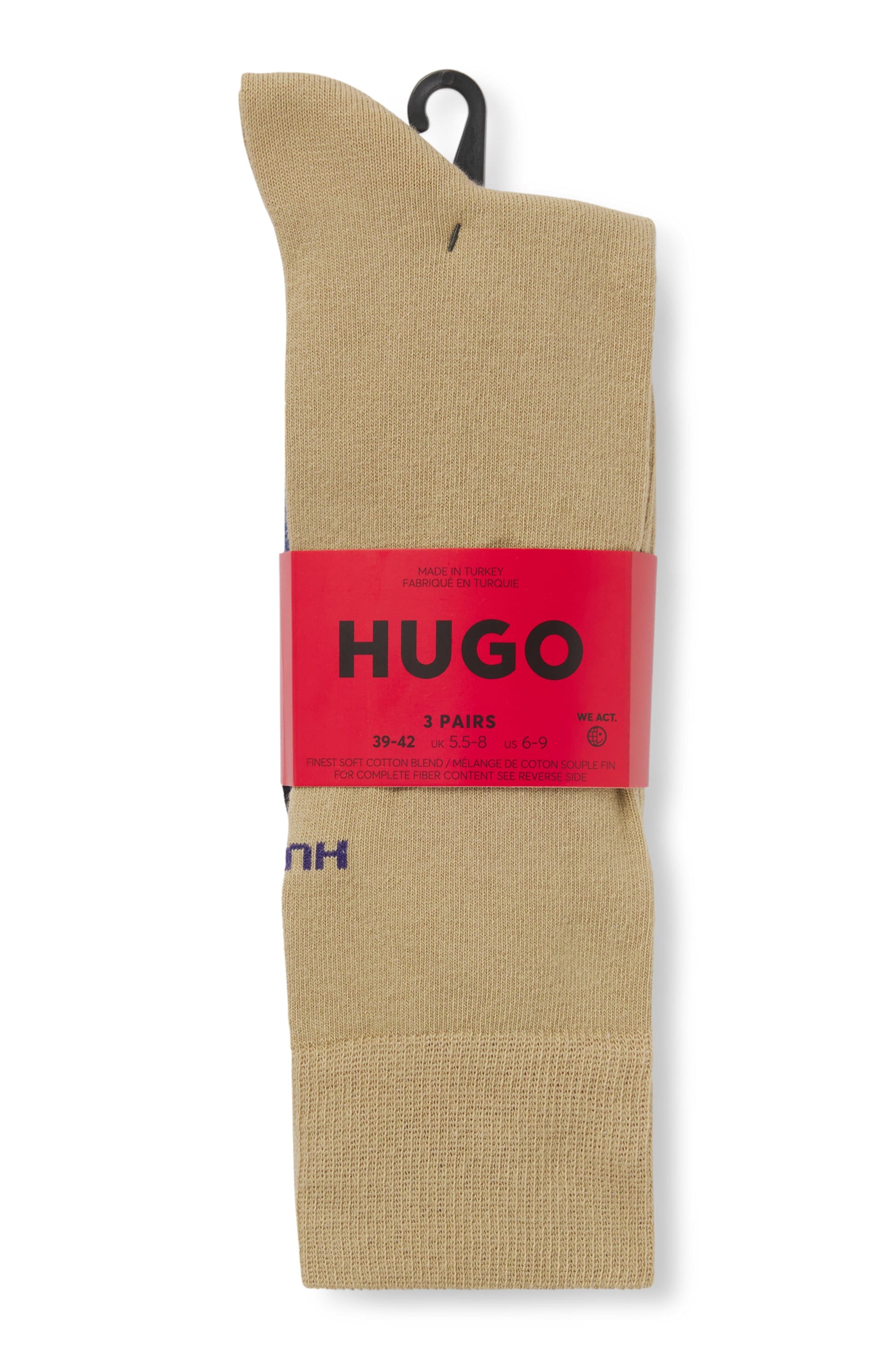 HUGO Underwear Businesssocken »3P RS UNI CC«, (Packung, 3 Paar, 3er Pack), mit kontrastfarbenen HUGO Logo-Schriftzug