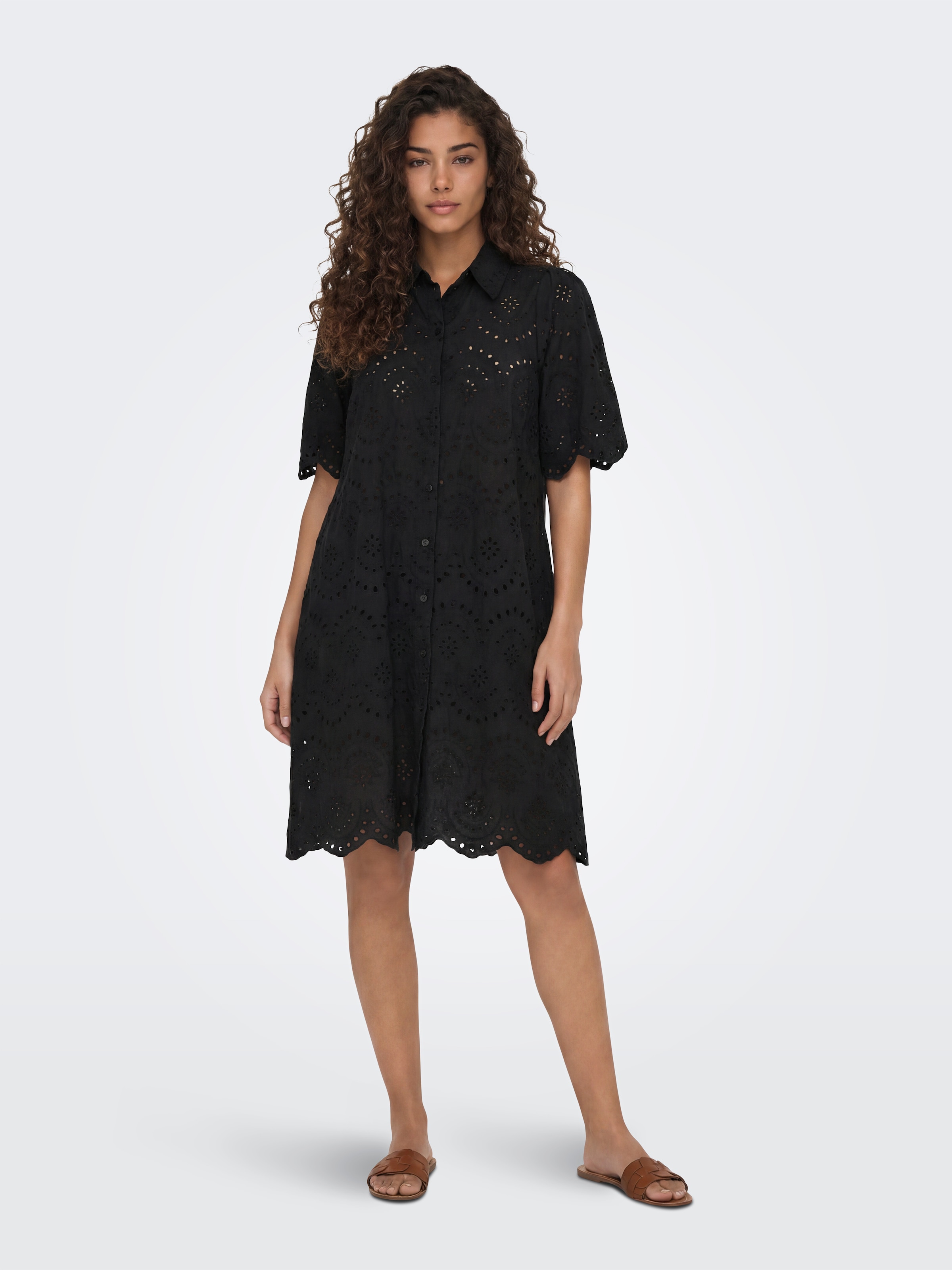 ONLY Spitzenkleid »ONLVALAIS S/S DRESS WVN NOOS«