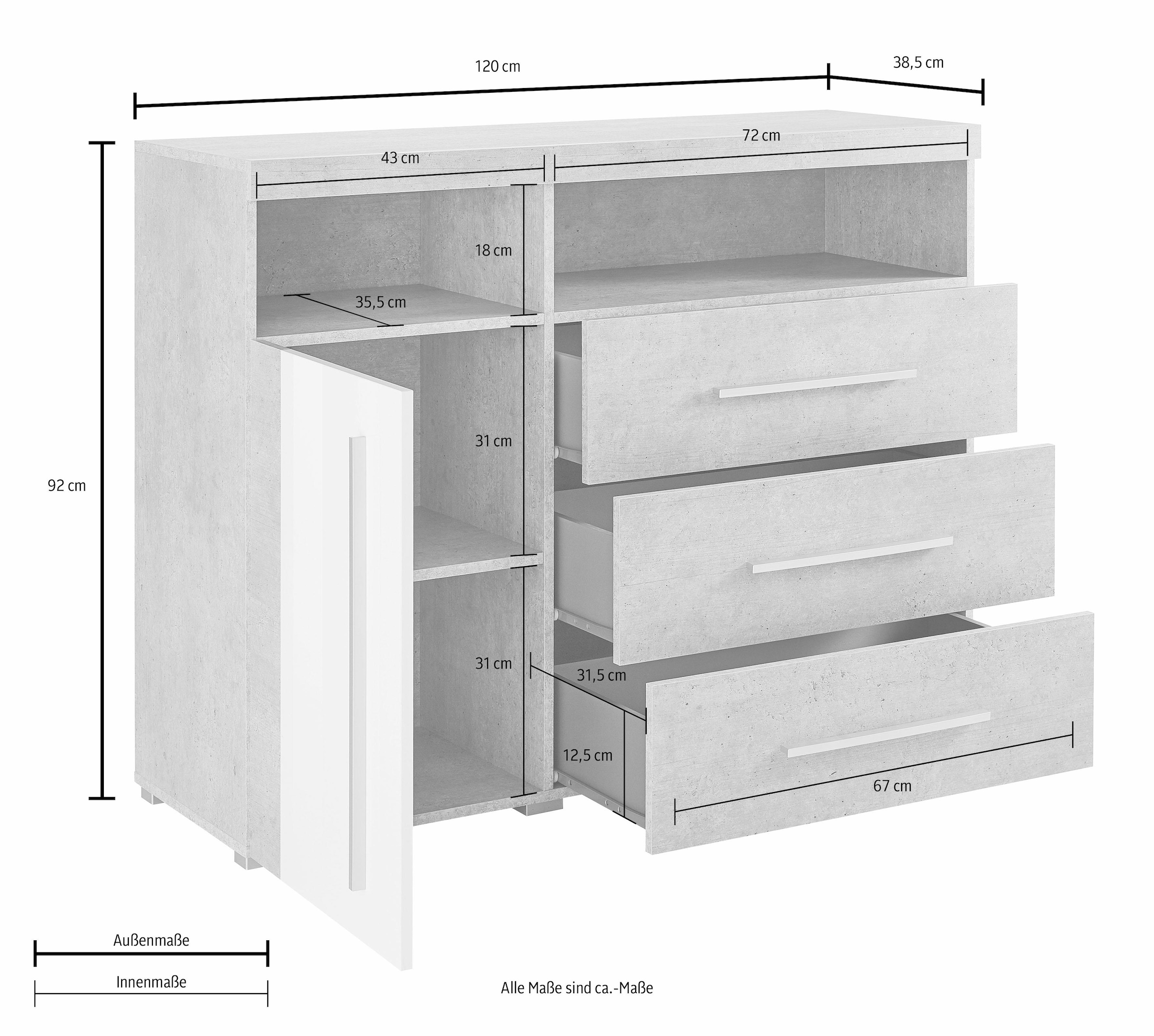 Helvetia Sideboard »Roger«, Breite 120 Shop cm OTTO Online im