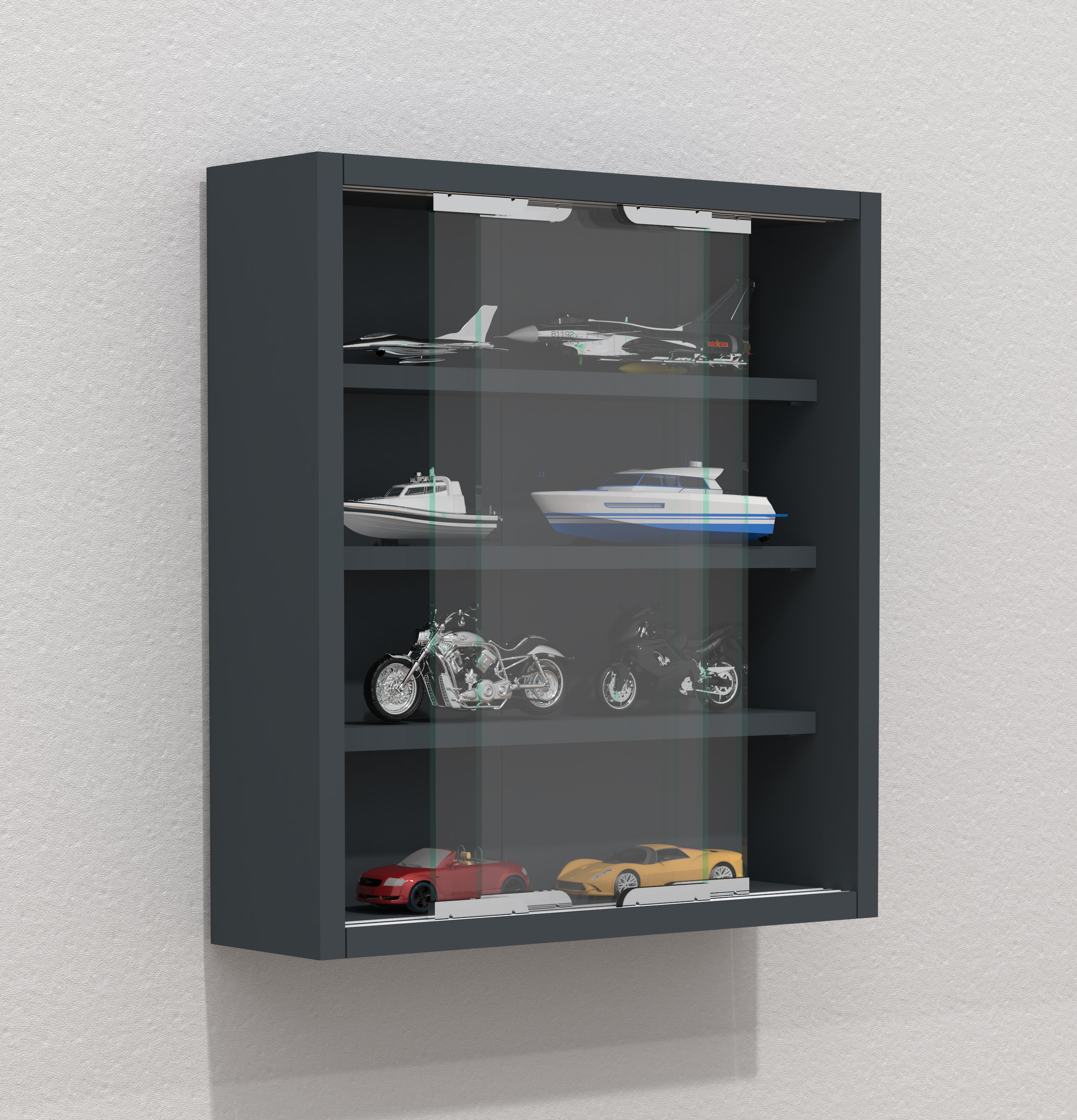 VCM Wandregal »Hängevitrine Wandvitrine Sammel Deko Agisa S«