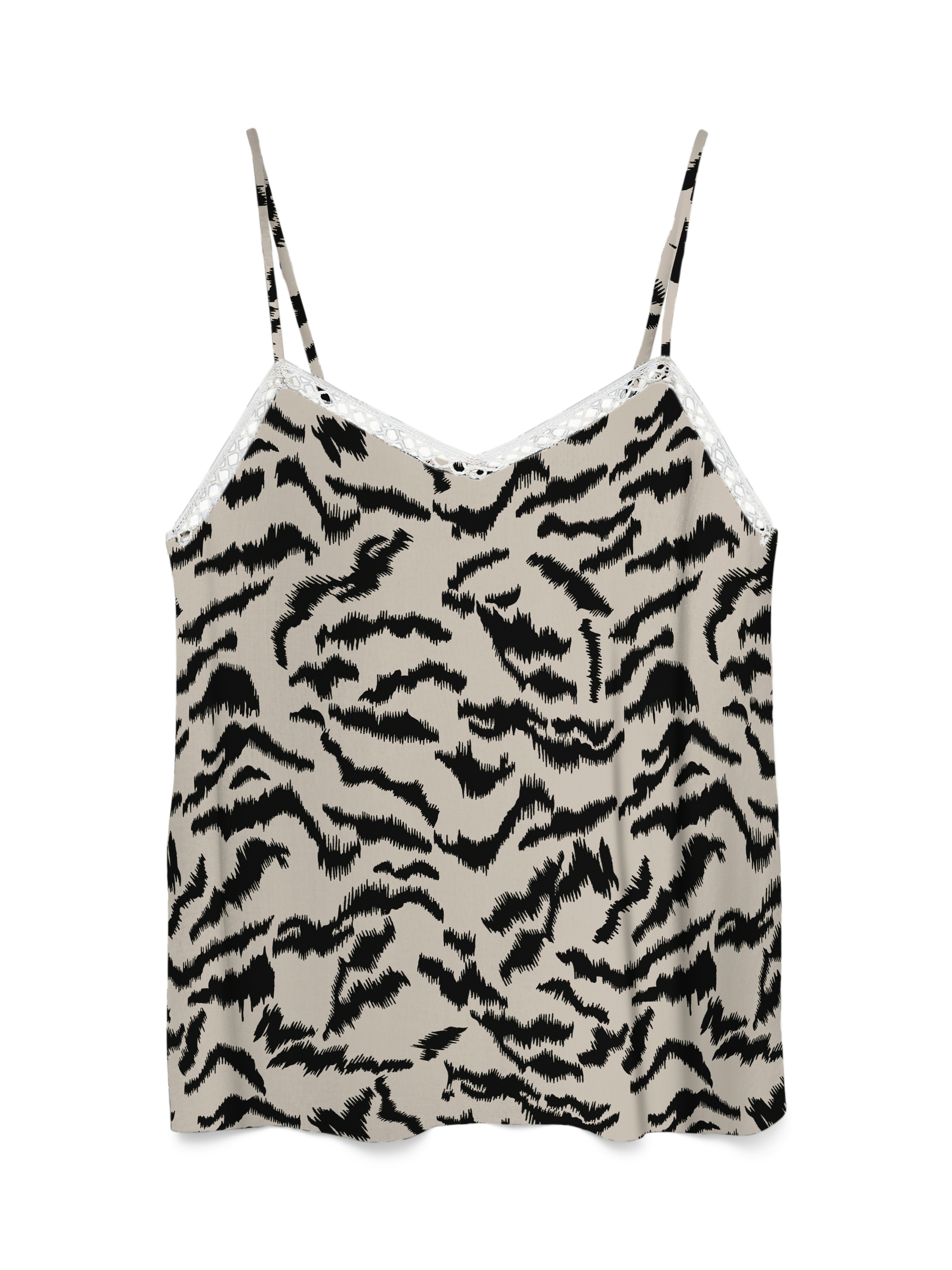 Vero Moda Spaghettitop »VMMENNY LACE SINGLET WVN GA« Viskose, regular fit