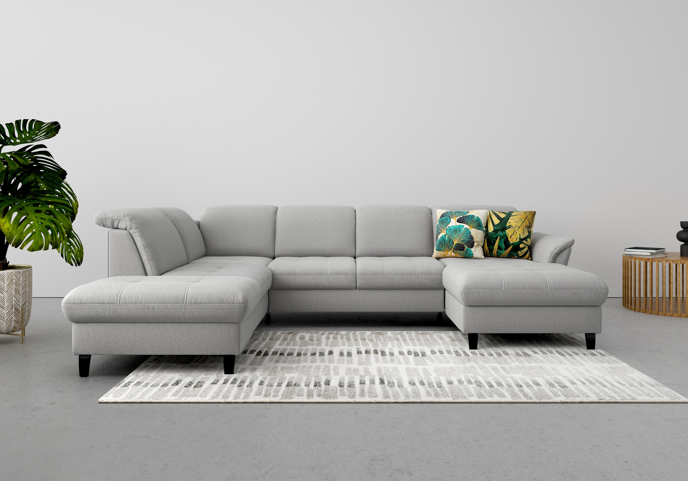 sit&more Wohnlandschaft »Maggiore U-Form« wahlweise mit Kopfteilverstellung, Bettfunktion und Stauraum