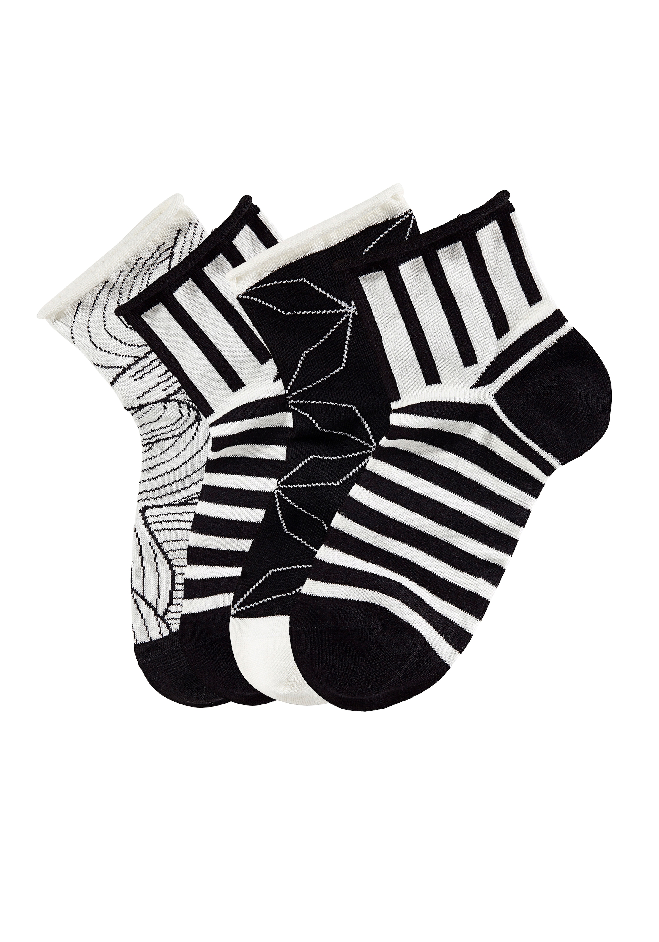 H.I.S Kurzsocken, (4 Paar), in unterschiedlichen Designs