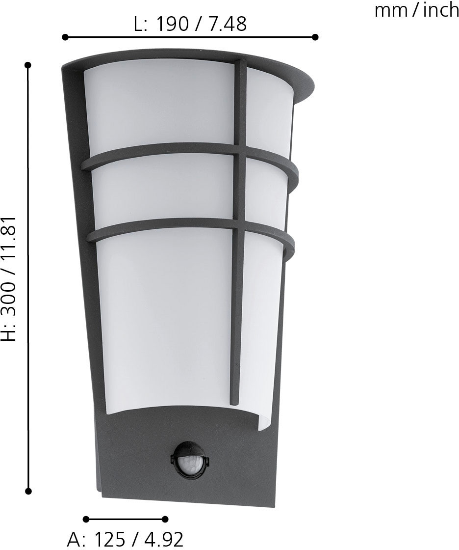 EGLO LED Außen-Wandleuchte »BREGANZO1«, 2 flammig, Leuchtmittel LED-Board | LED fest integriert, Eckmontage möglich, LED tauschbar