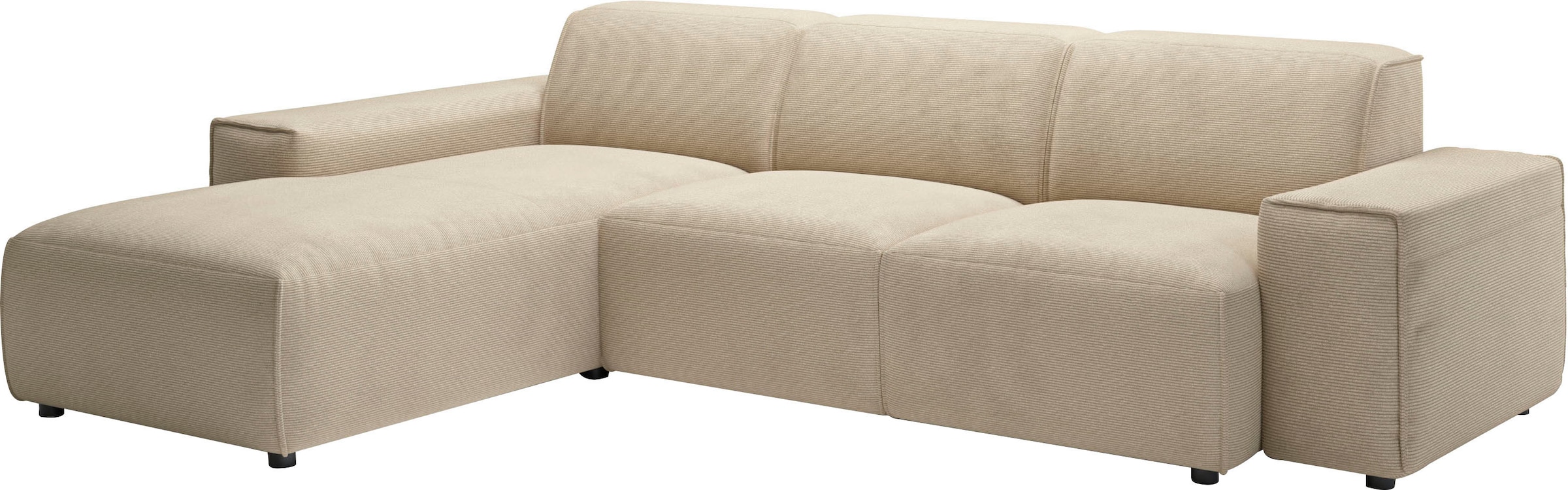 andas Ecksofa »Glimminge L-Form auch in Breitcord, Feincord + Easy care-Bezug,«, Breite 264, Zierkissen
