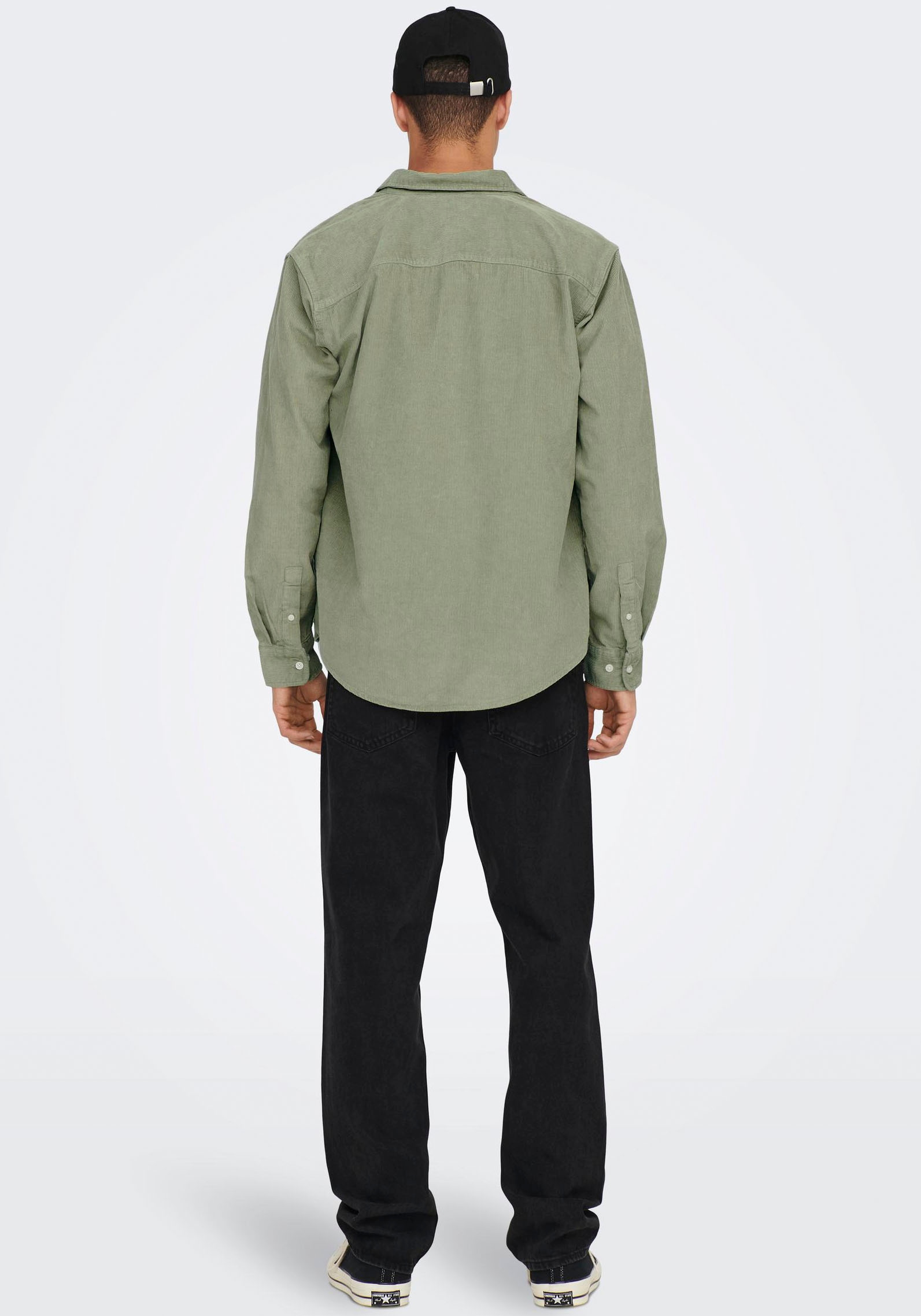 ONLY & SONS Langarmhemd »OS ONSALP RLX 2PKT WASHD COR«