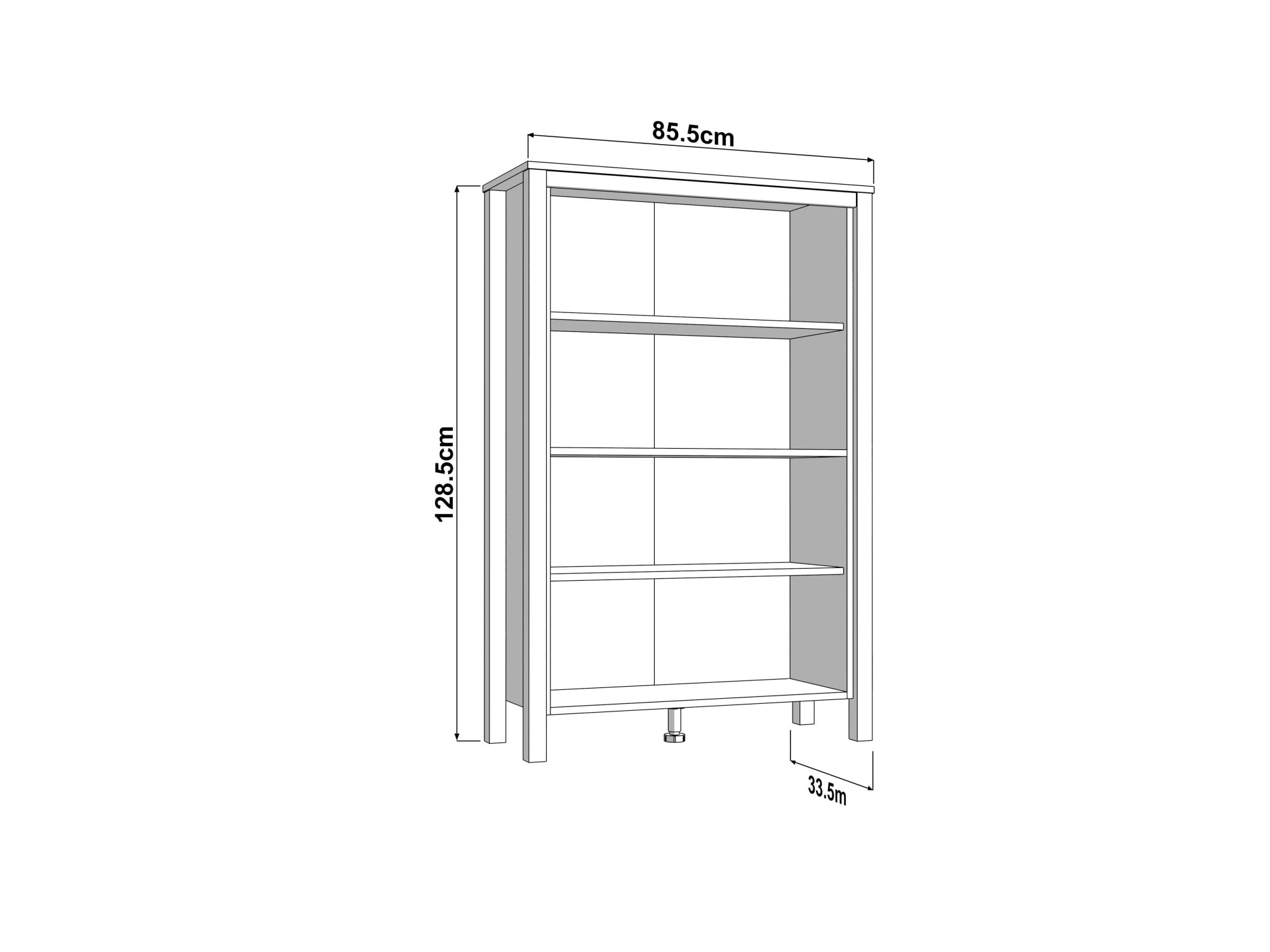 Home affaire Highboard »BEDFORD, Kommode, Anrichte, Schrank, Highboard im Landhausstil« MDF-Profil 2D ummantelt, Hotstamping