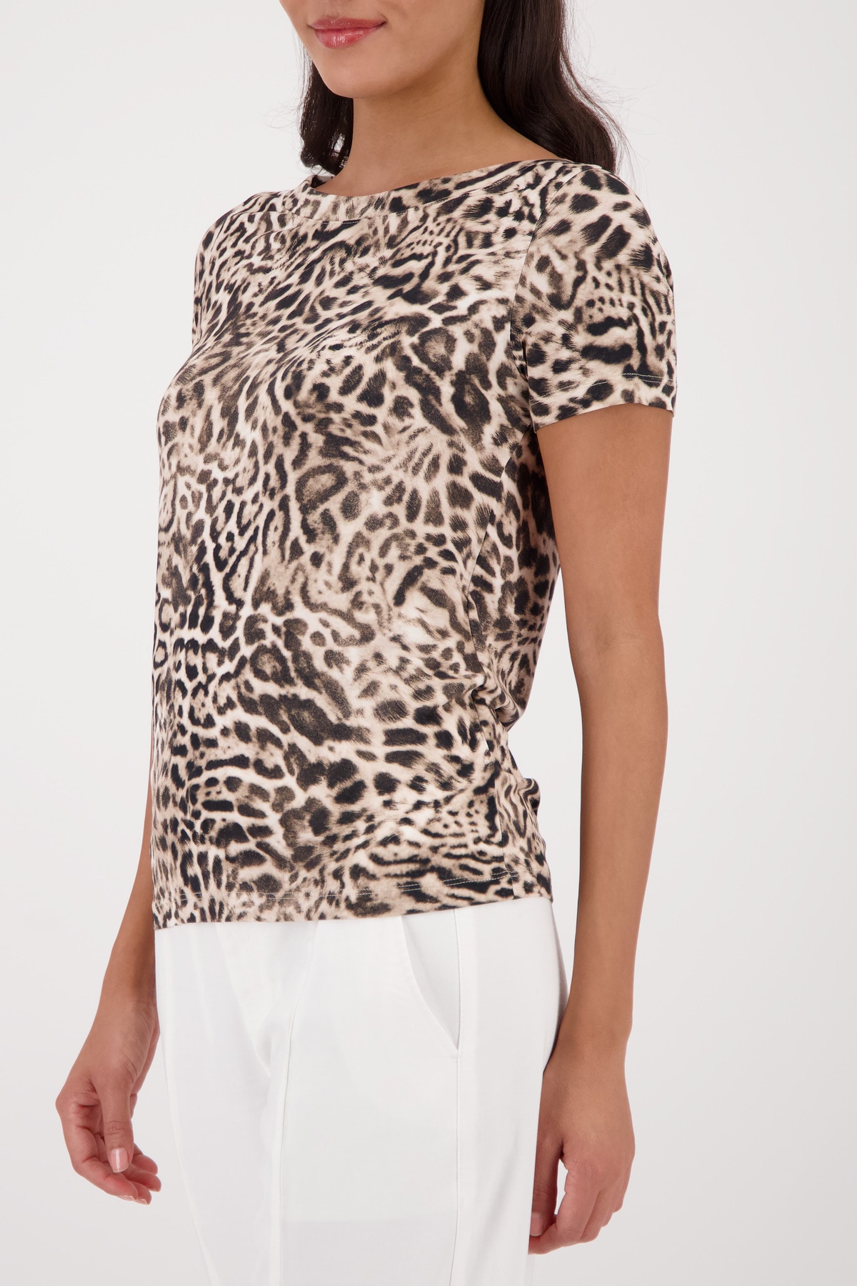 Monari T-Shirt »Shirt Leodruck allover« Regular fit mit Leo-Print