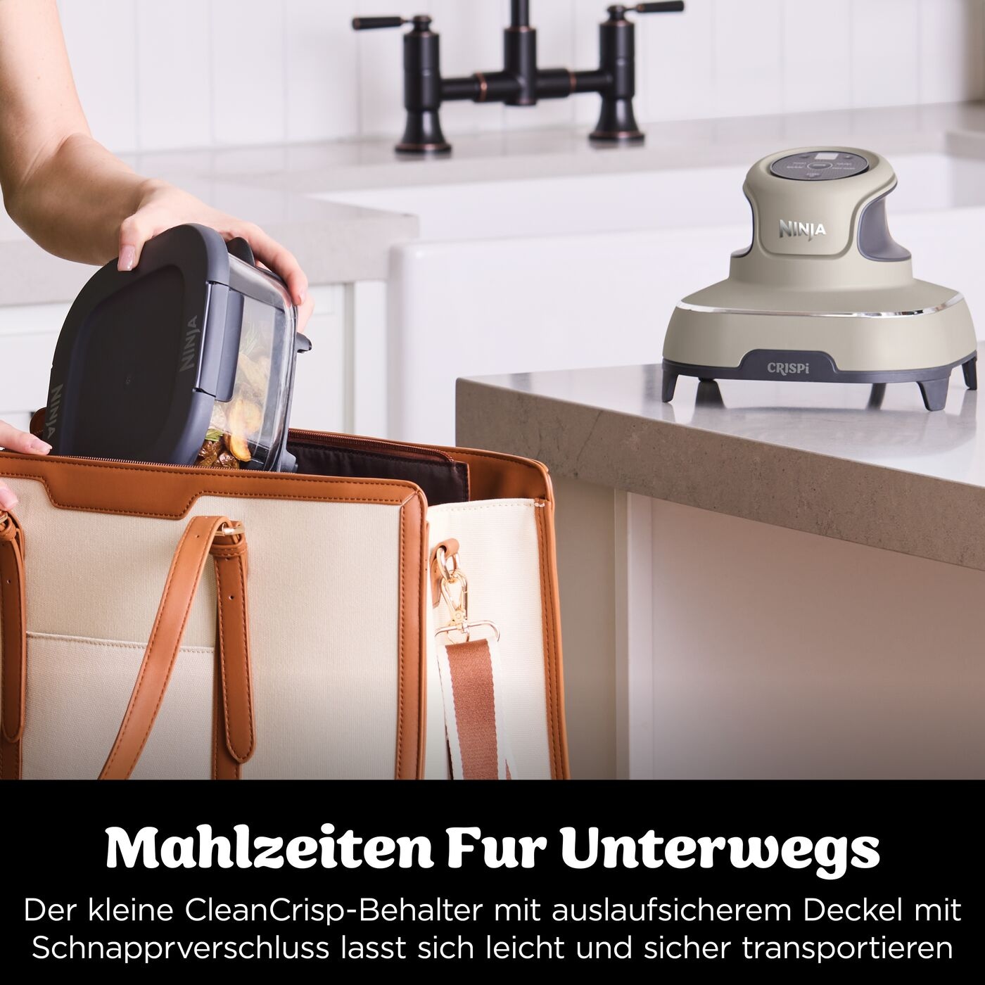 NINJA Heißluftfritteuse »CRISPi 4-in-1 Cyber Space - FN101EUGY« 1700 W tragbar