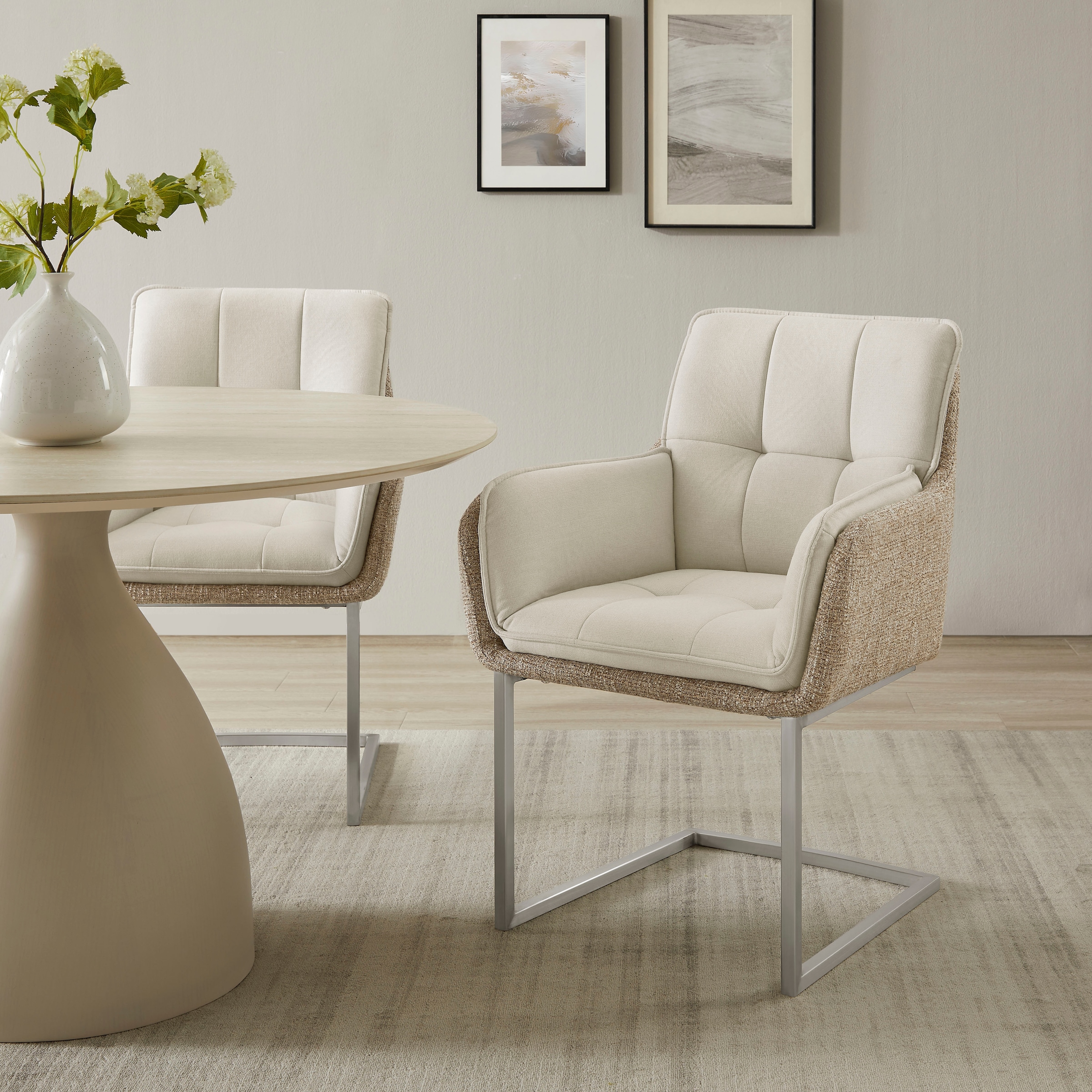 PLACES OF STYLE Esszimmerstuhl »Durham, TOPSELLER!, OTTOs Choice« () 2er-Set in modernem Design, Sitz und Rücken gepolstert