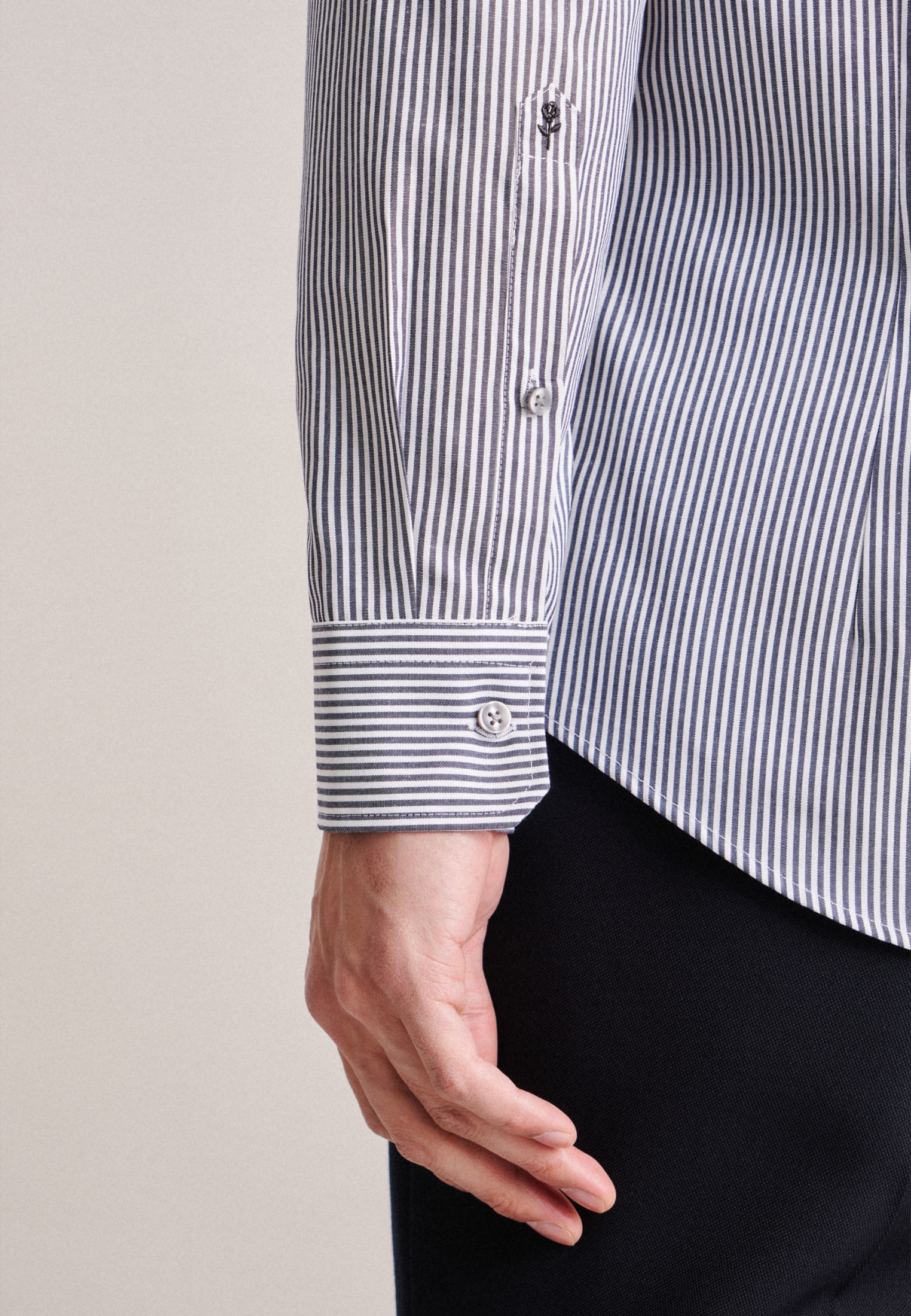 seidensticker Businesshemd »Slim«, Slim Langarm Kentkragen Streifen