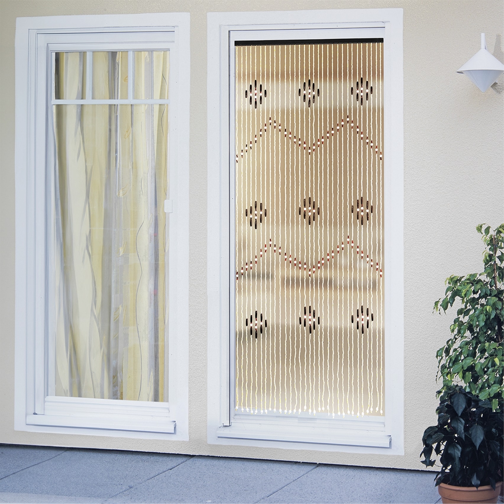 Maximex Insektenschutz-Vorhang »Türvorhang - Holzperlen« 1 Stk. tlg. Insekten- und Sichtschutz aus Bambus, für Balkon oder Terrasse