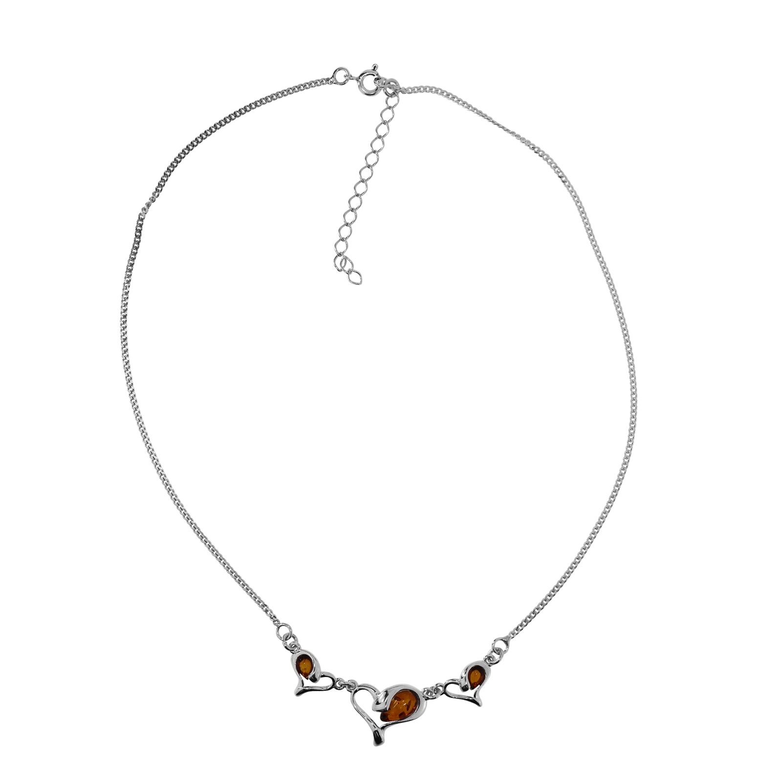 OSTSEE-SCHMUCK Collier »- Herz - Silber 925/000 - Bernstein«