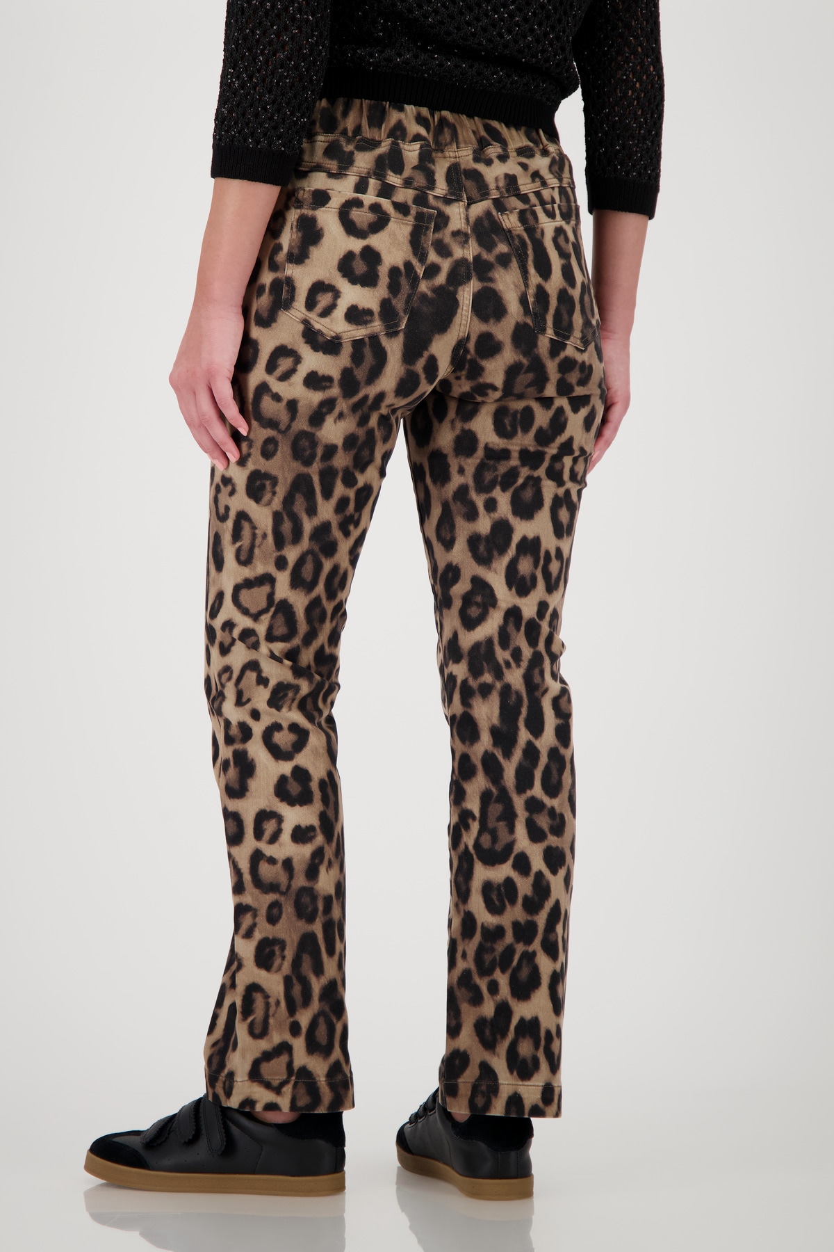 Monari 7/8-Hose »Hose Leo allover Schlupf«, Mit geradem Bein