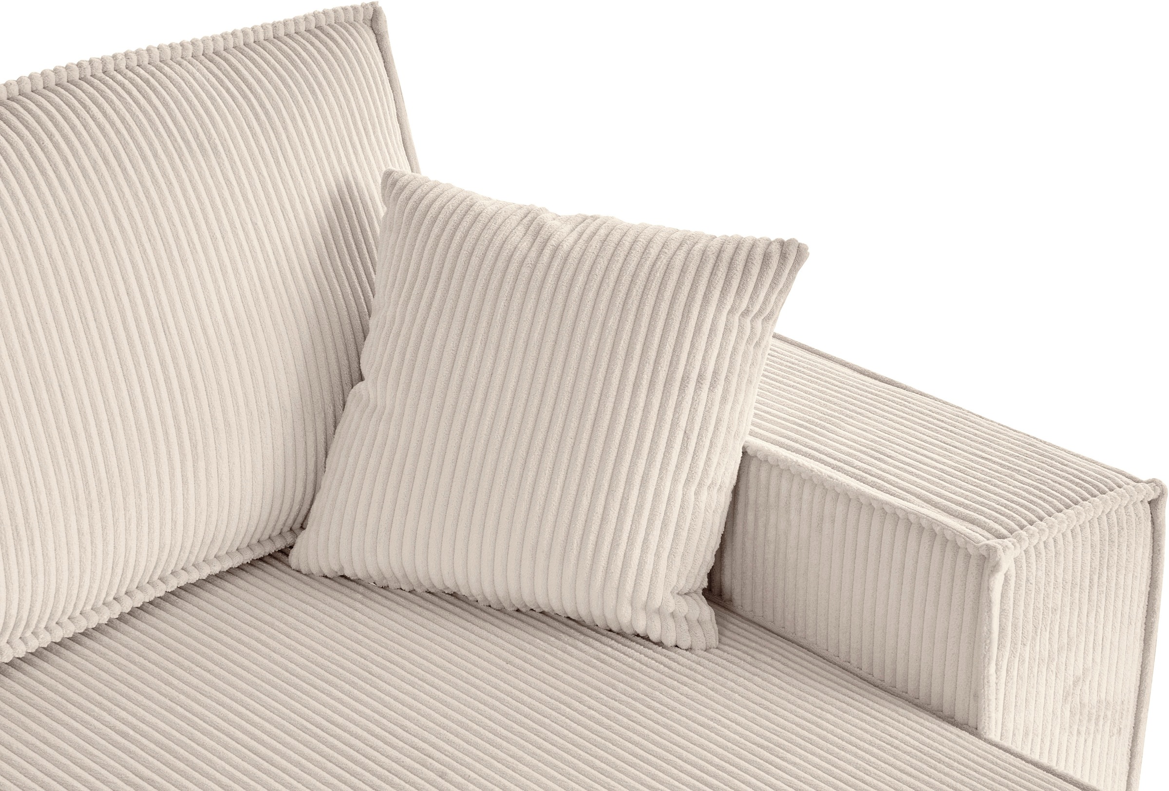 OTTO home Wohnlandschaft »Cassi, 311 cm, U-Form, Schlafsofa, Dauerschläfer, Boxspringfederung«, Schlaffunktion m. Bettkasten (Cord-Bezug