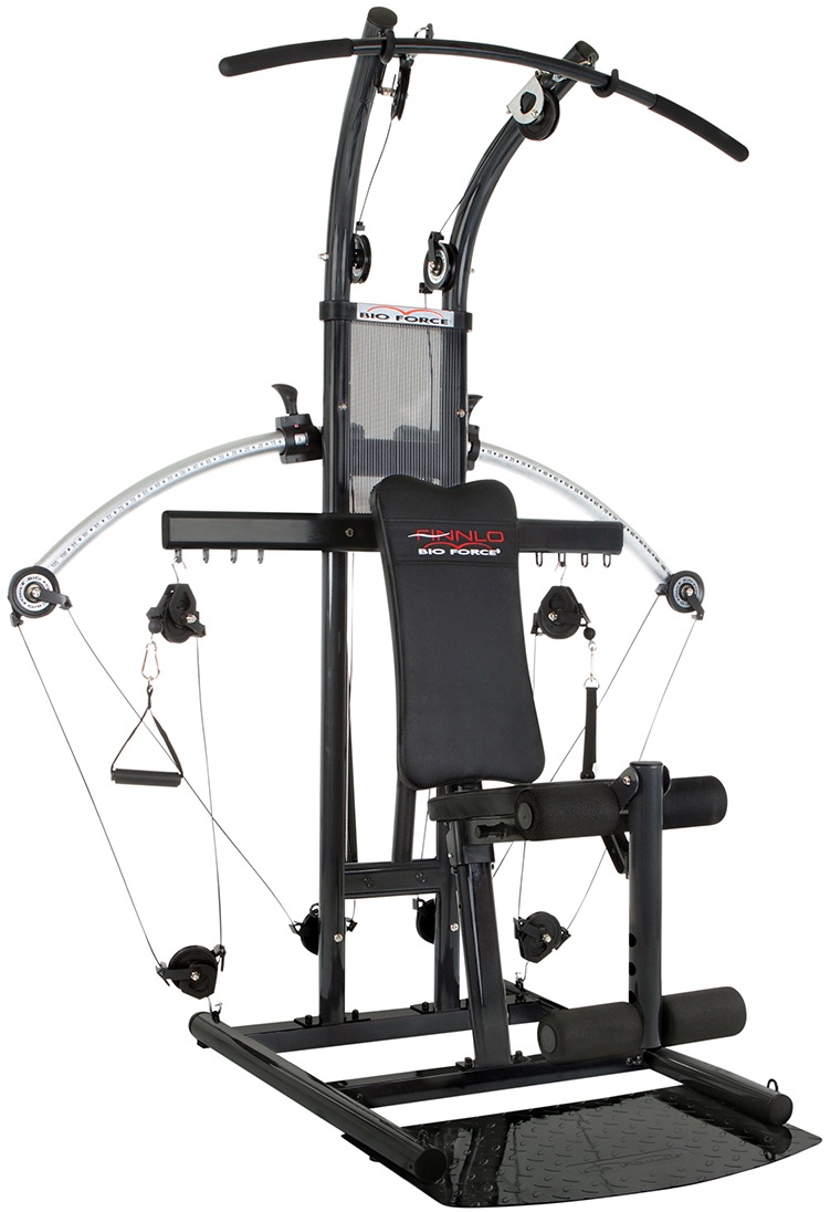 Finnlo by Hammer Kraftstation "Bio Force" Seilzug, Butterflystange, Latzug, Beinpresse und mehr, max. Benutzergewicht 135 kg, max. Trainingsgewicht