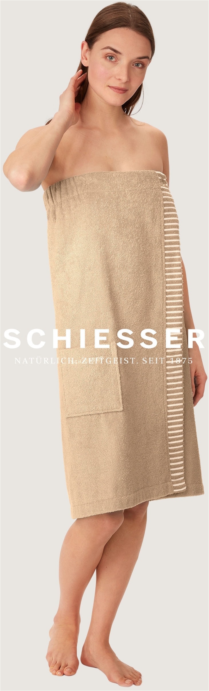 Schiesser Kilt »Rom aus weicher Baumwolle, saugstark und 3-fach weitenverstellbar«, (1 St.), MADE IN GREEN by OEKO-TEX®