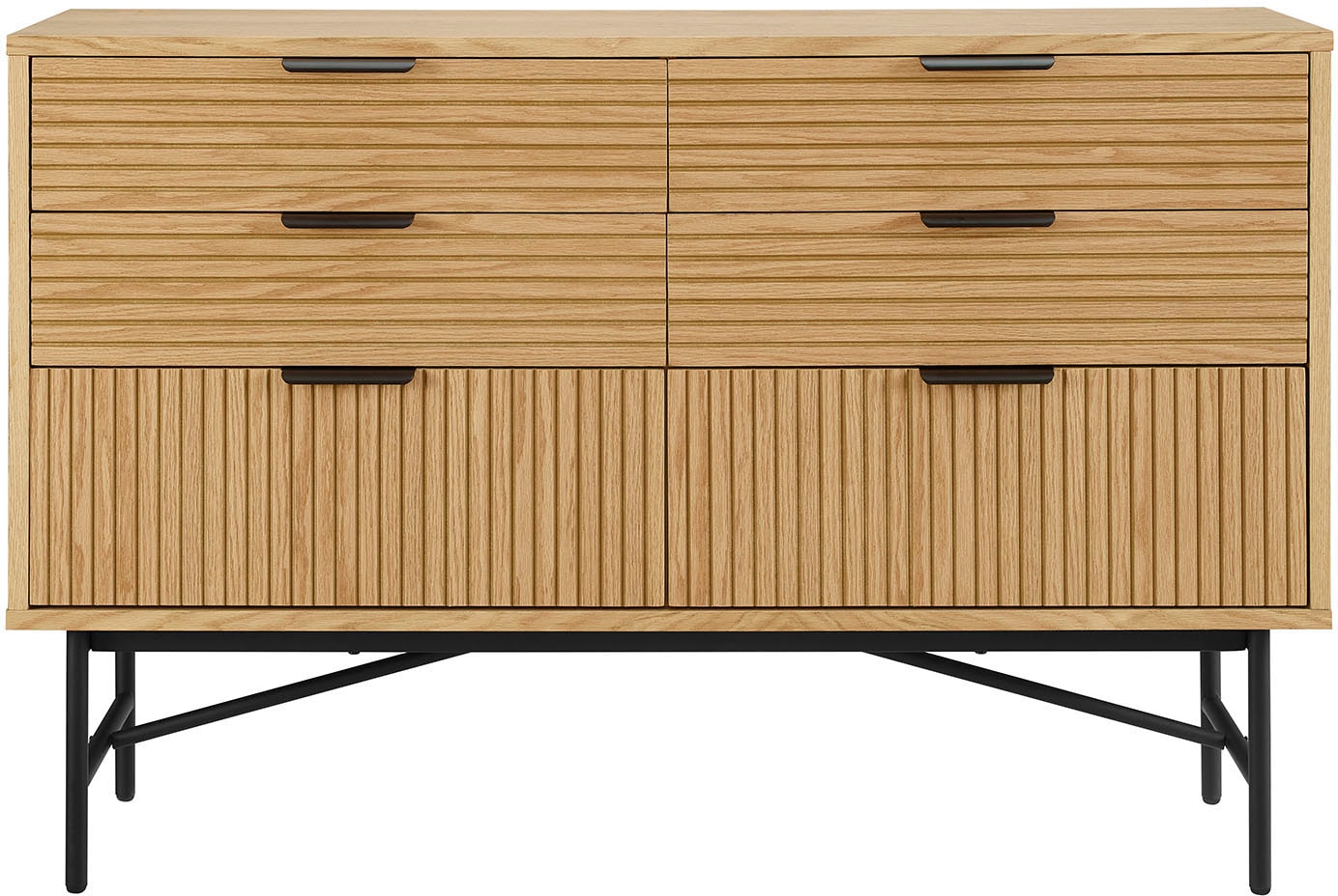 SalesFever Kommode »Visby Designer Kommode mit Stil«, Eiche Echtholzfurnier