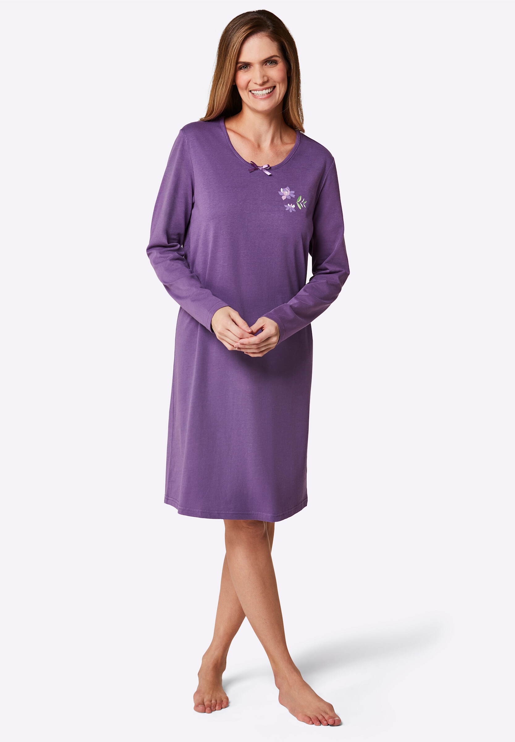Witt Schlafanzug »Sleepshirts Sleepshirts mit Blumen-Motiven 2 Stück« 2 Stk.