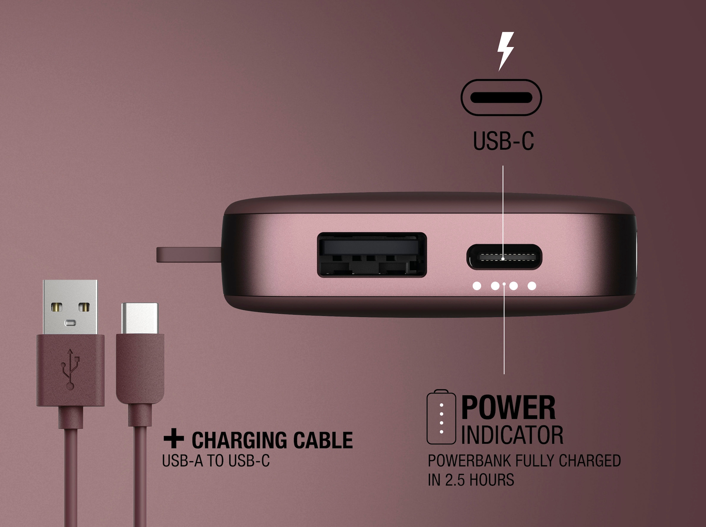 Fresh´n Rebel Powerbank »Power Pack 6000mAh mit USB-C, Fast Charge«, 5 V