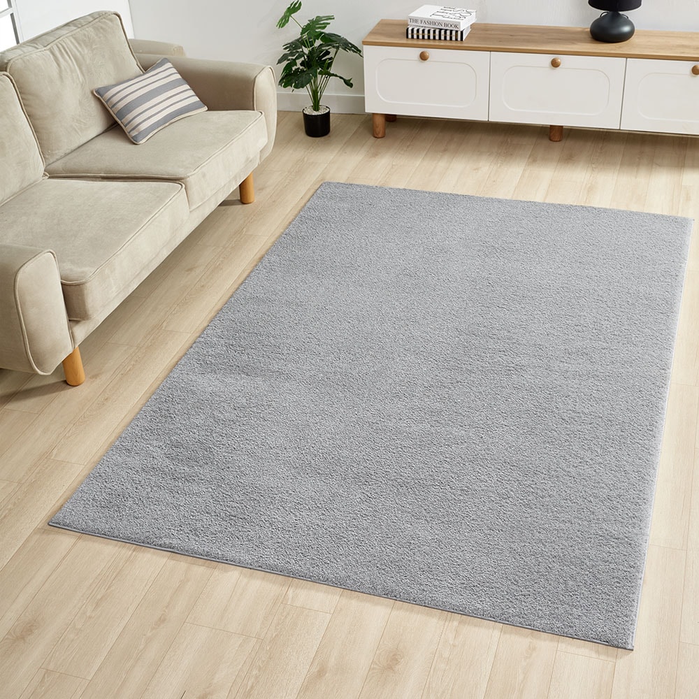 OTTO home Hochflor-Teppich »Lilari«, rechteckig, 30 mm Höhe, Uni Farben, besonders weich und kuschelig, Wohnzimmer, Schlafzimmer