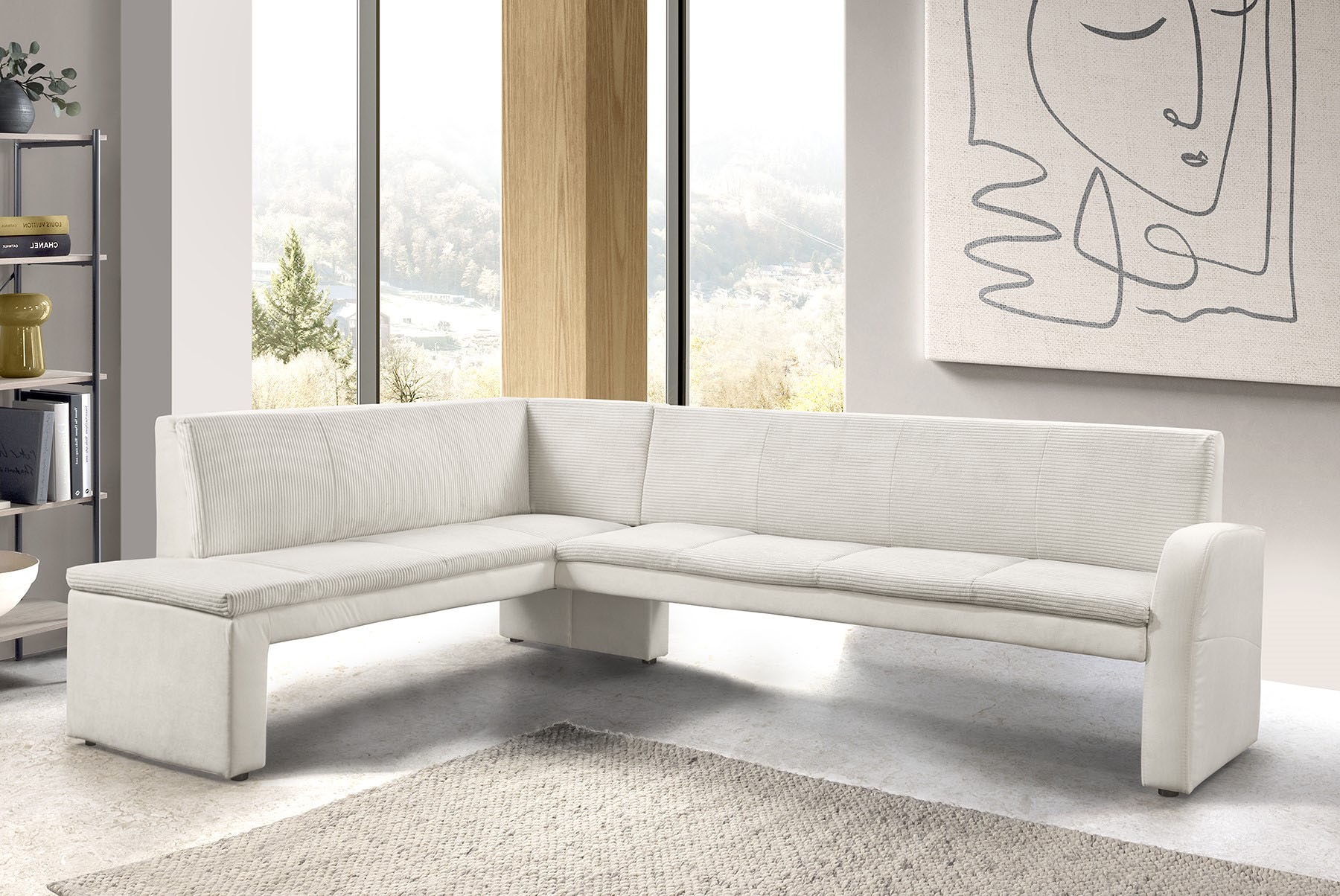 exxpo - sofa fashion Eckbank »Cortado, elegant und modern mit hohem Sitzkomfort« hohe Bodenfreiheit, schöne Detailverarbeitung