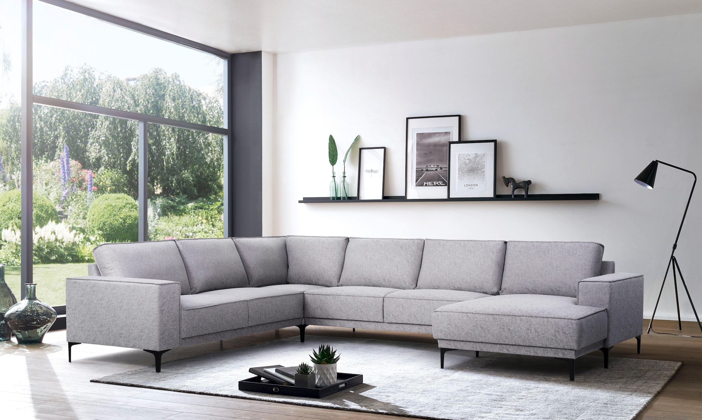 Places of Style Wohnlandschaft »Oland«, U-Form, im zeitlosem Design und hochwertiger Verabeitung