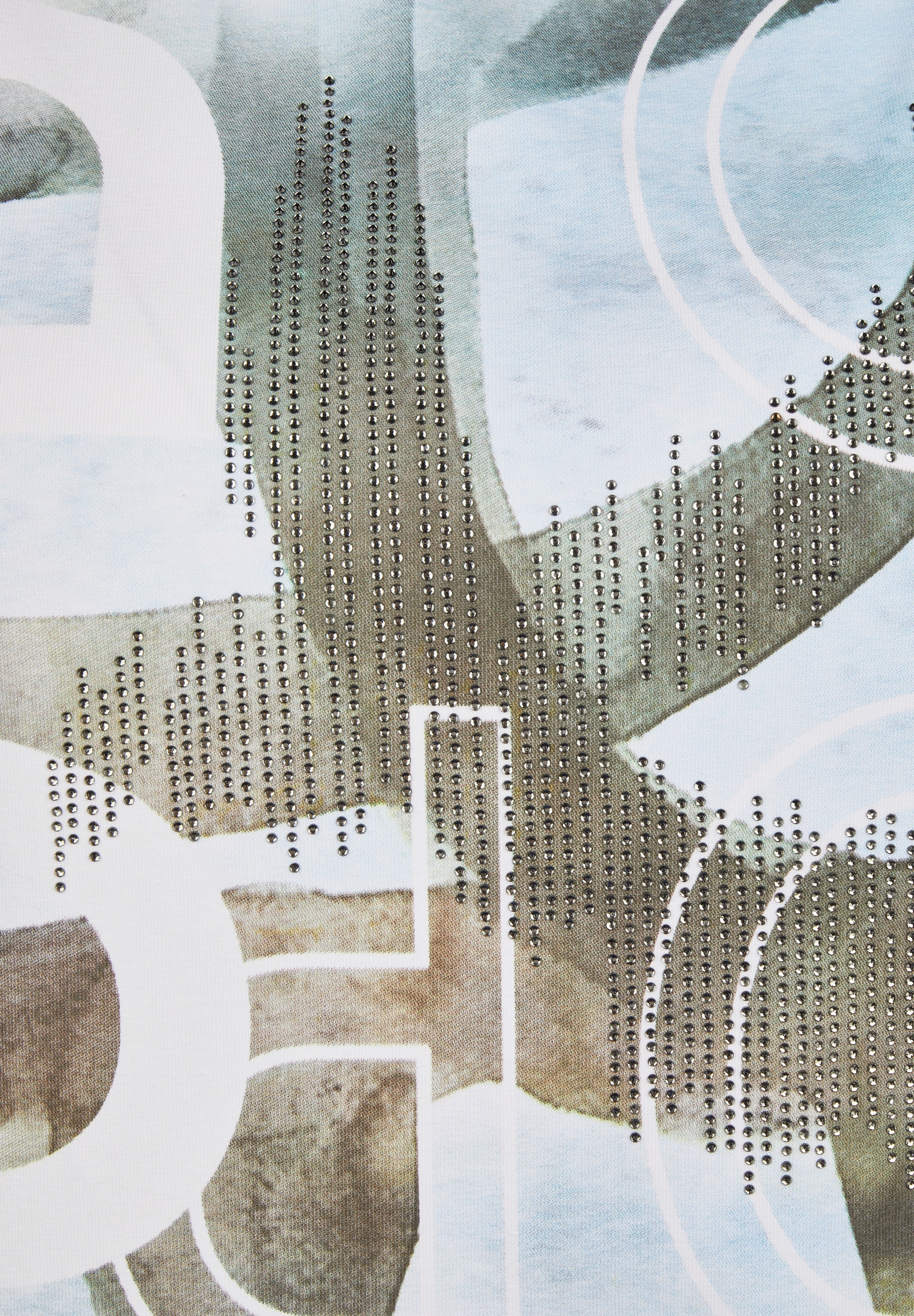 Rabe Print-Shirt, mit Rundhals und Nieten-Details