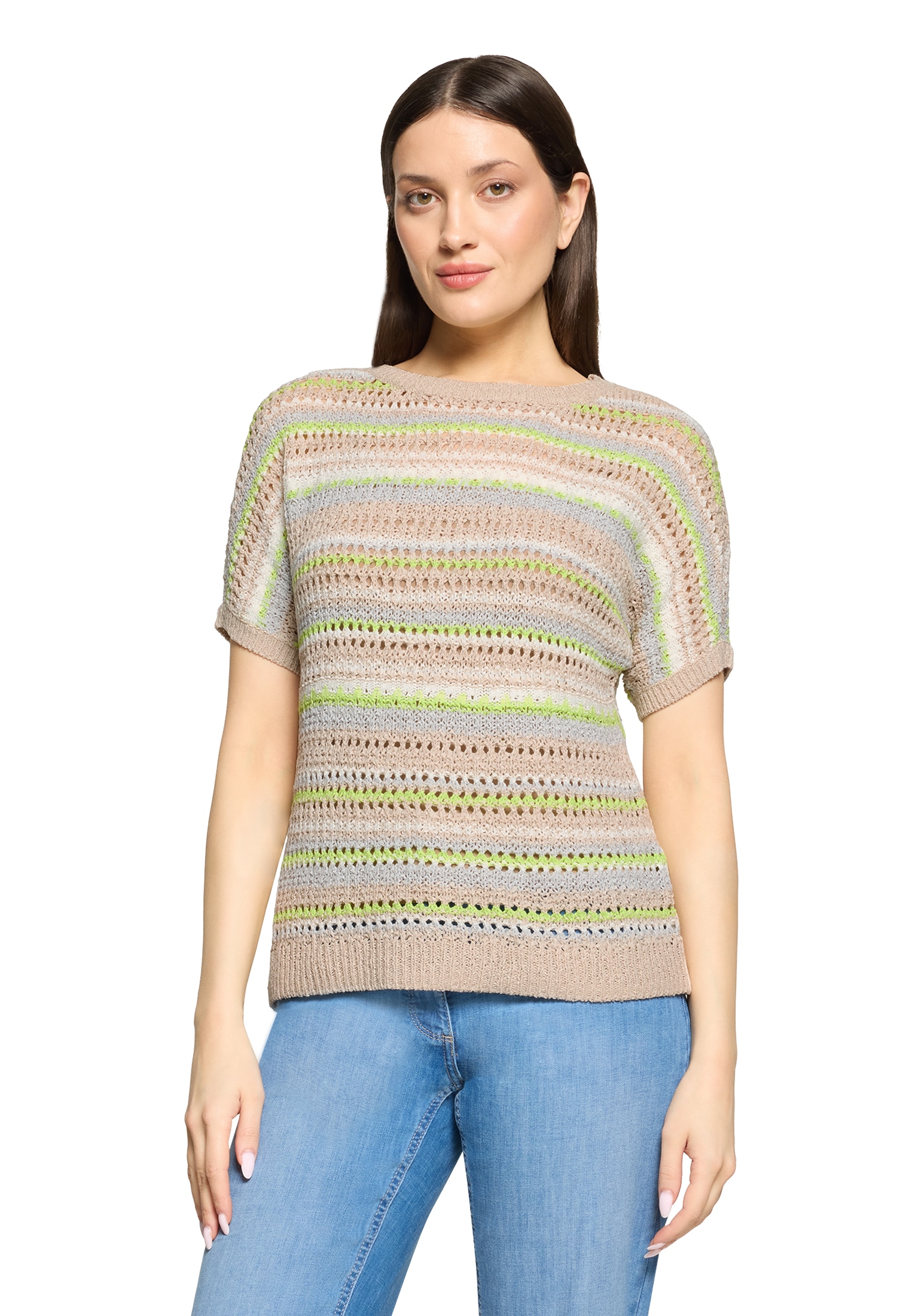 Betty Barclay Rundhalspullover »Lochstrick-Pullover mit U-Boot-Ausschnitt«