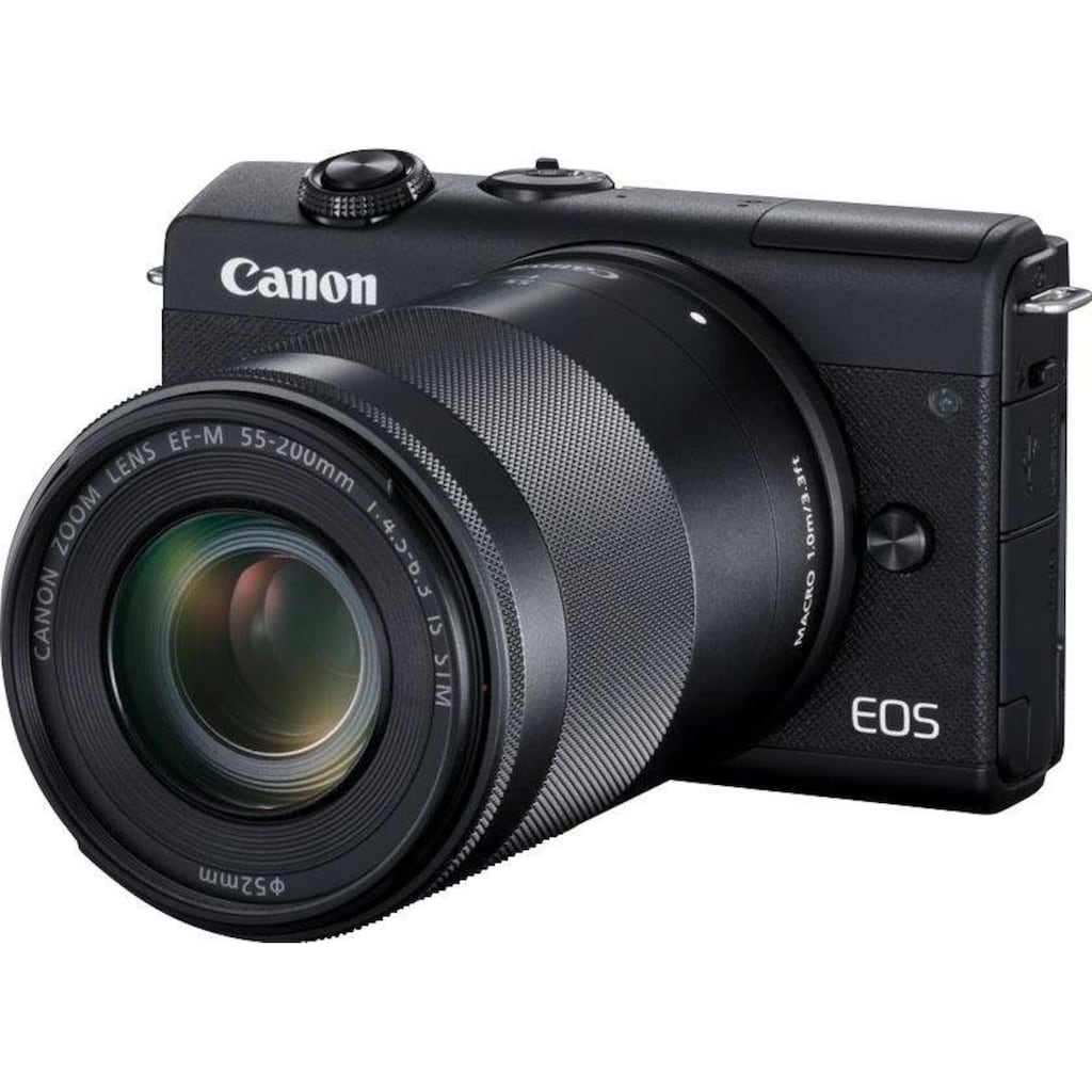 Canon Systemkamera »EOS M200 EFM 15-45mm + EFM 55-200«, EF-M 15-45mm f/3.5-6.3 IS STM, EB EF-M55-200mm
f/4.5-6.3 IS STM, 24,1 MP, Bluetooth-WLAN (Wi-Fi)