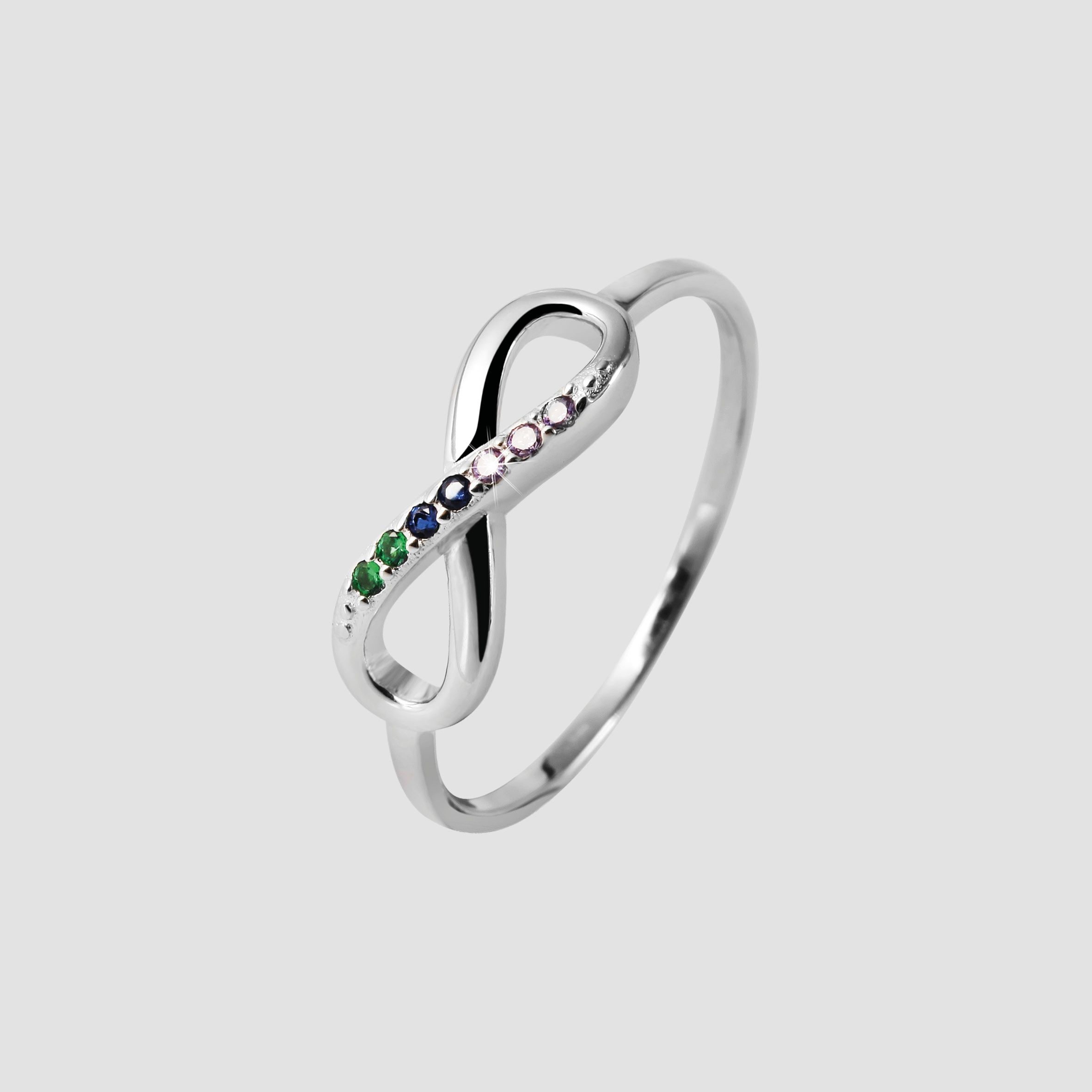 Adelia´s Fingerring »Damen Ring Unendlichkeitszeichen aus 925 Silber mit Zirkonia«