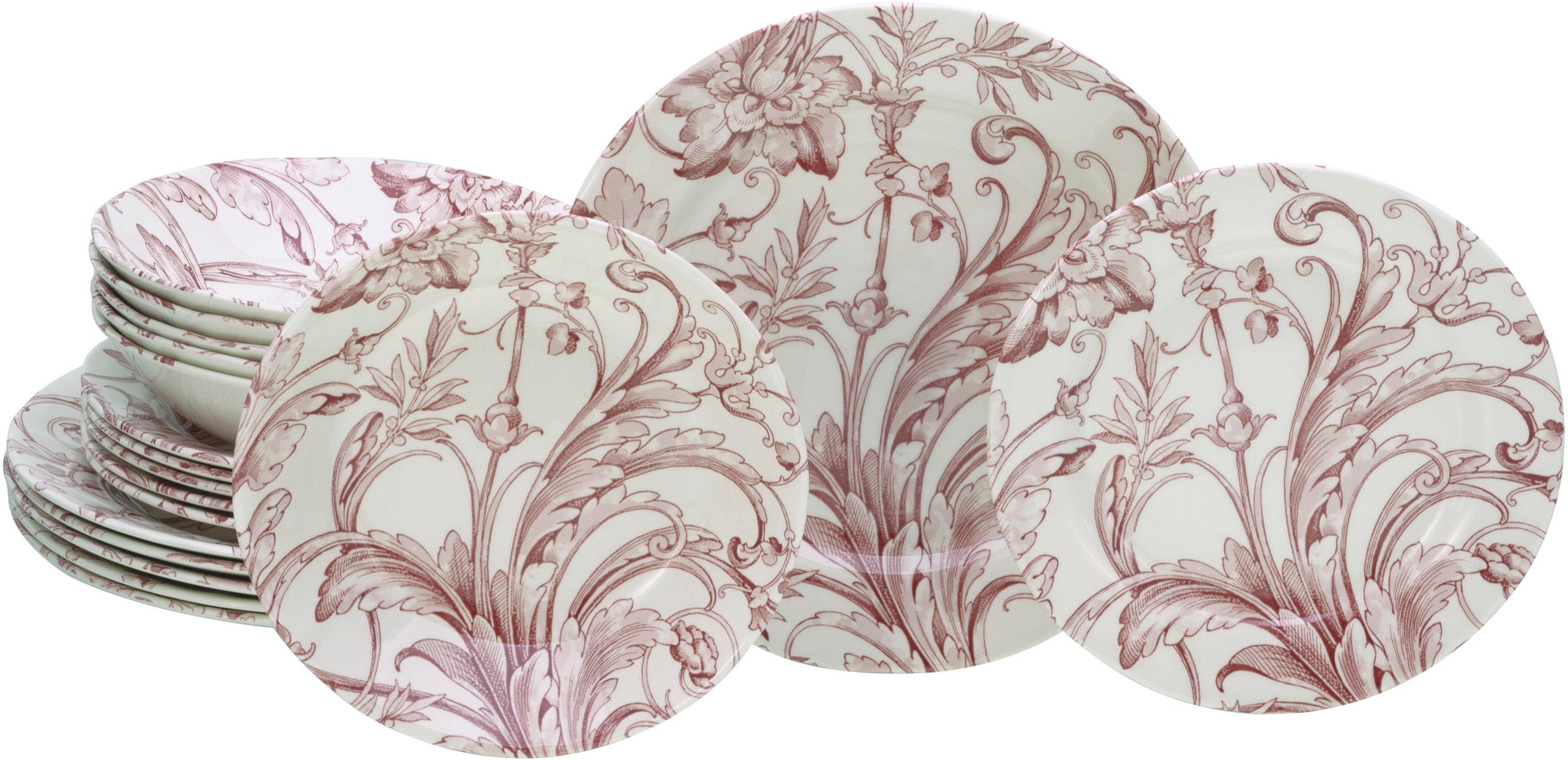 CreaTable Teller-Set »Venecia, Teller Set 18-tlg« Traditionell, Nostalgie