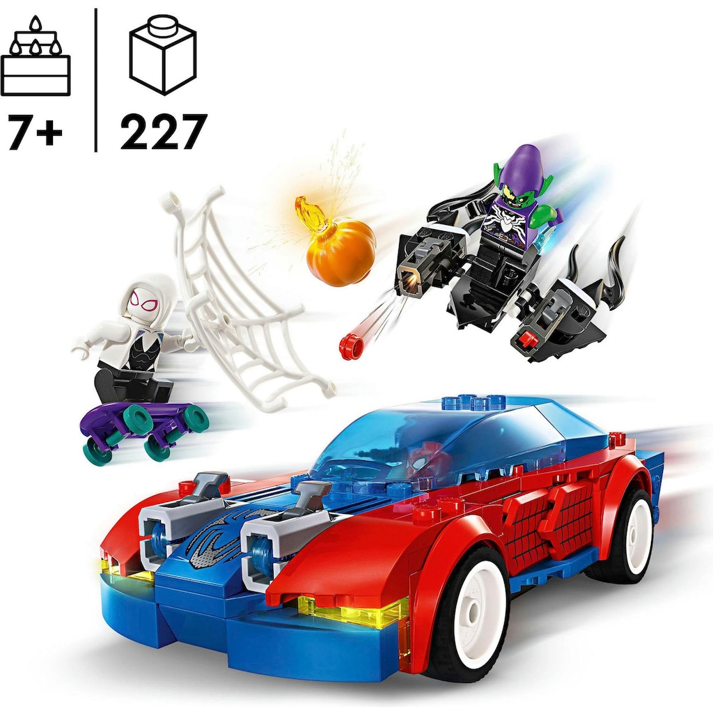 LEGO® Konstruktionsspielsteine »Spider-Mans Rennauto & Venom Green Goblin (76279), LEGO Super Heroes«, (227 St.)