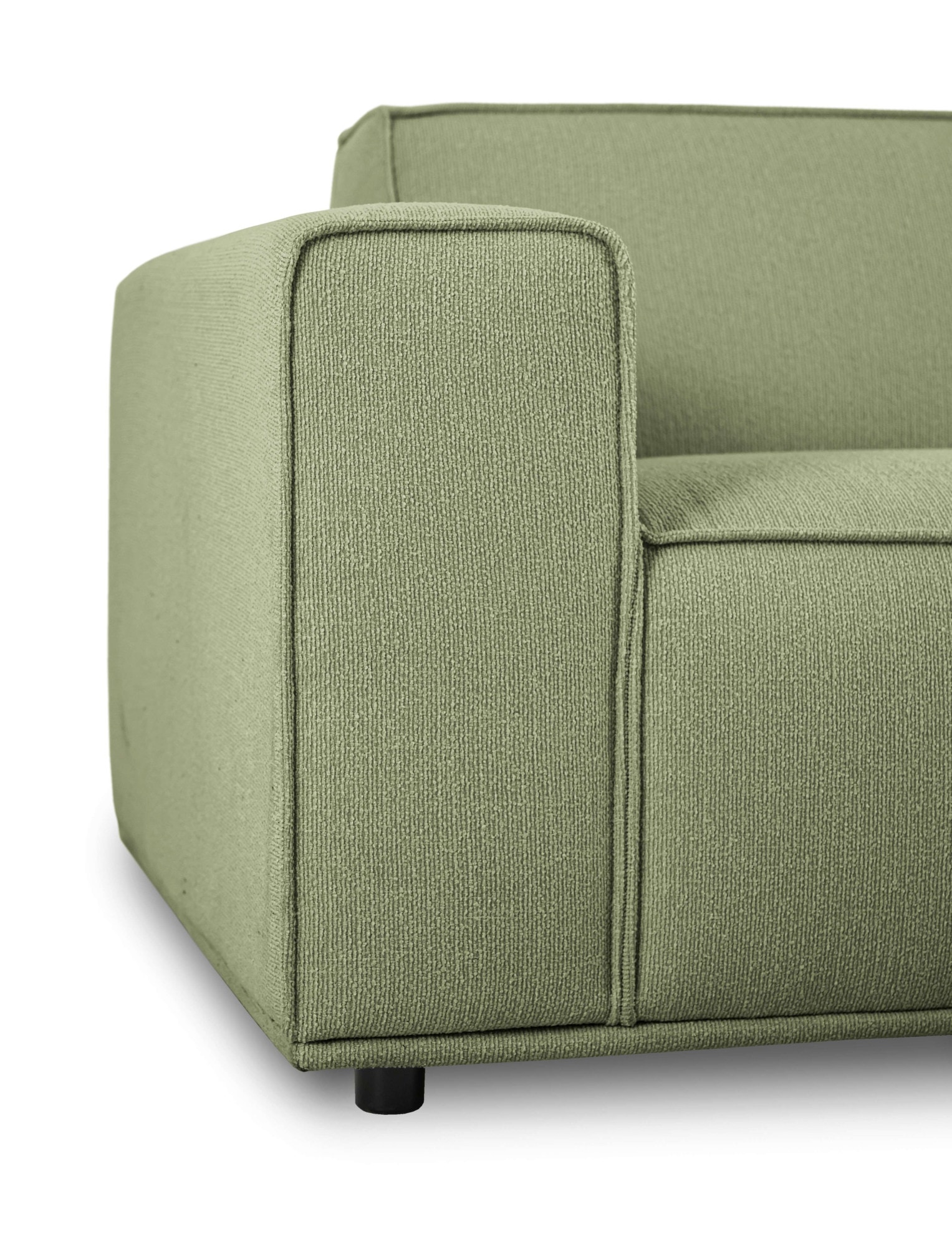 Home affaire Ecksofa »Avelin, 228 cm, L-Form, Chenille, Struktur-Boucle«, mit Wellenunterfederung, Kedernaht, bodentief, Skandi-Design