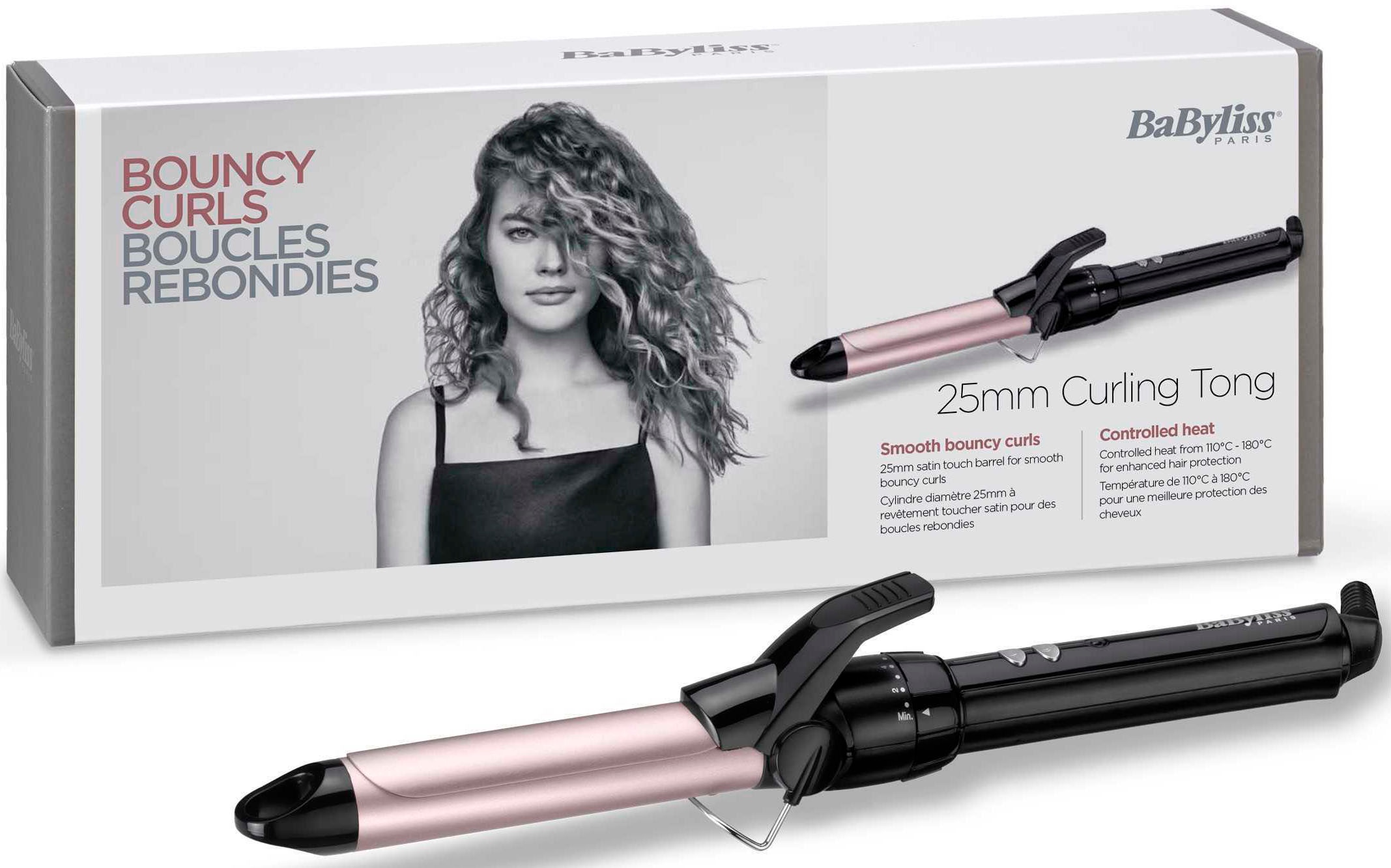 Babyliss Lockenstab »C325E« Sublim'touch-Beschichtung 25mm mit Klammer in schwarz