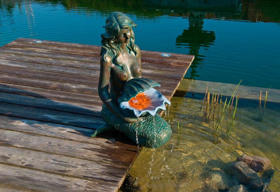 Ubbink Teichfigur »Wasserspiel Meerjungfrau« in braun, Größe B/H/T: 34 cm x 78 cm x 46 cm