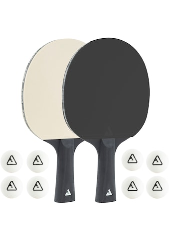 Tischtennisschläger »JOOLA Tischtennis-Set BLACK + WHITE«, (Set, 10 tlg., mit Bällen)