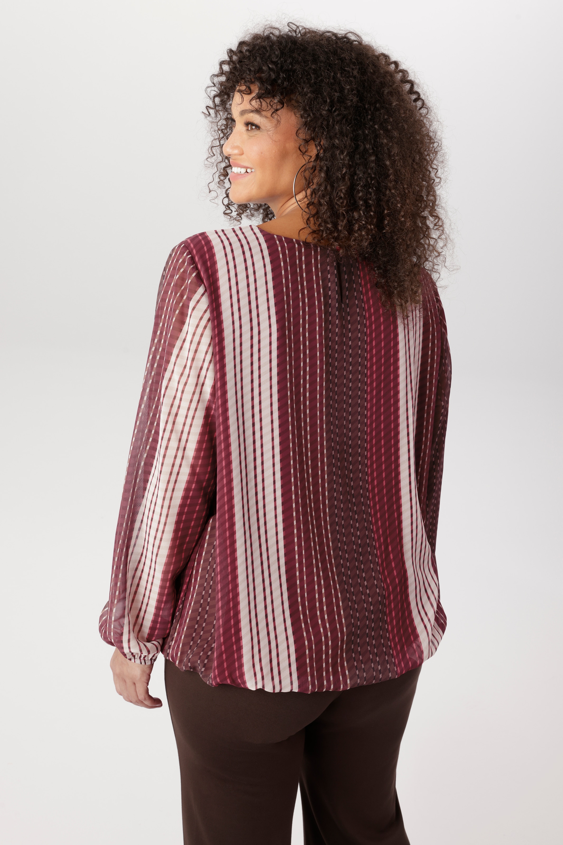 Aniston PLUS Schlupfbluse mit blickdichtem Jerseyfutter - NEUE KOLLEKTION