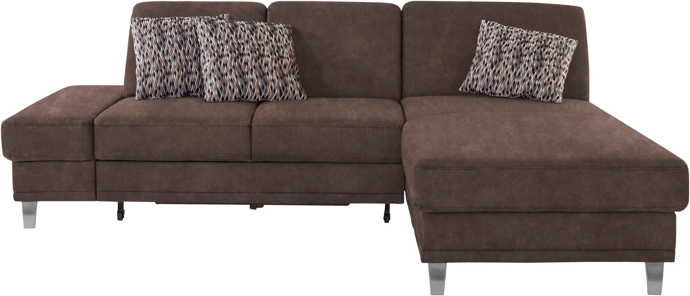 sit&more Ecksofa »Clio L-Form«, wahlweise mit Bettfunktion oder Vorziehsitz und Bettkasten, Federkern