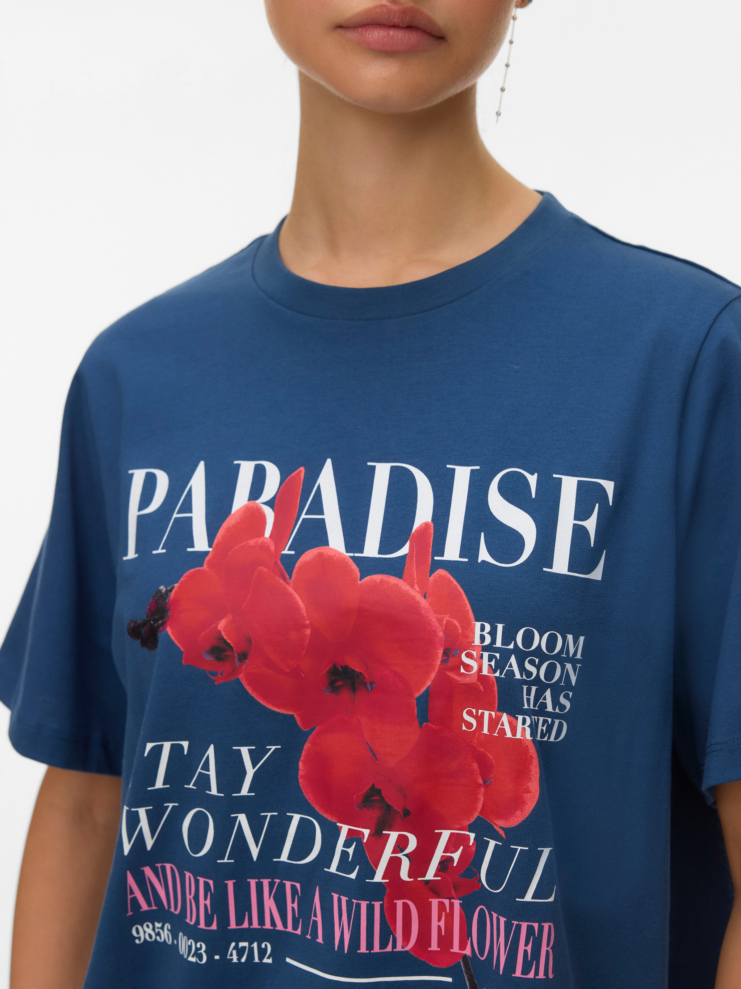 Vero Moda Kurzarmshirt »VMURENA CATY SS TOP BOX JRS« mit floralem Print