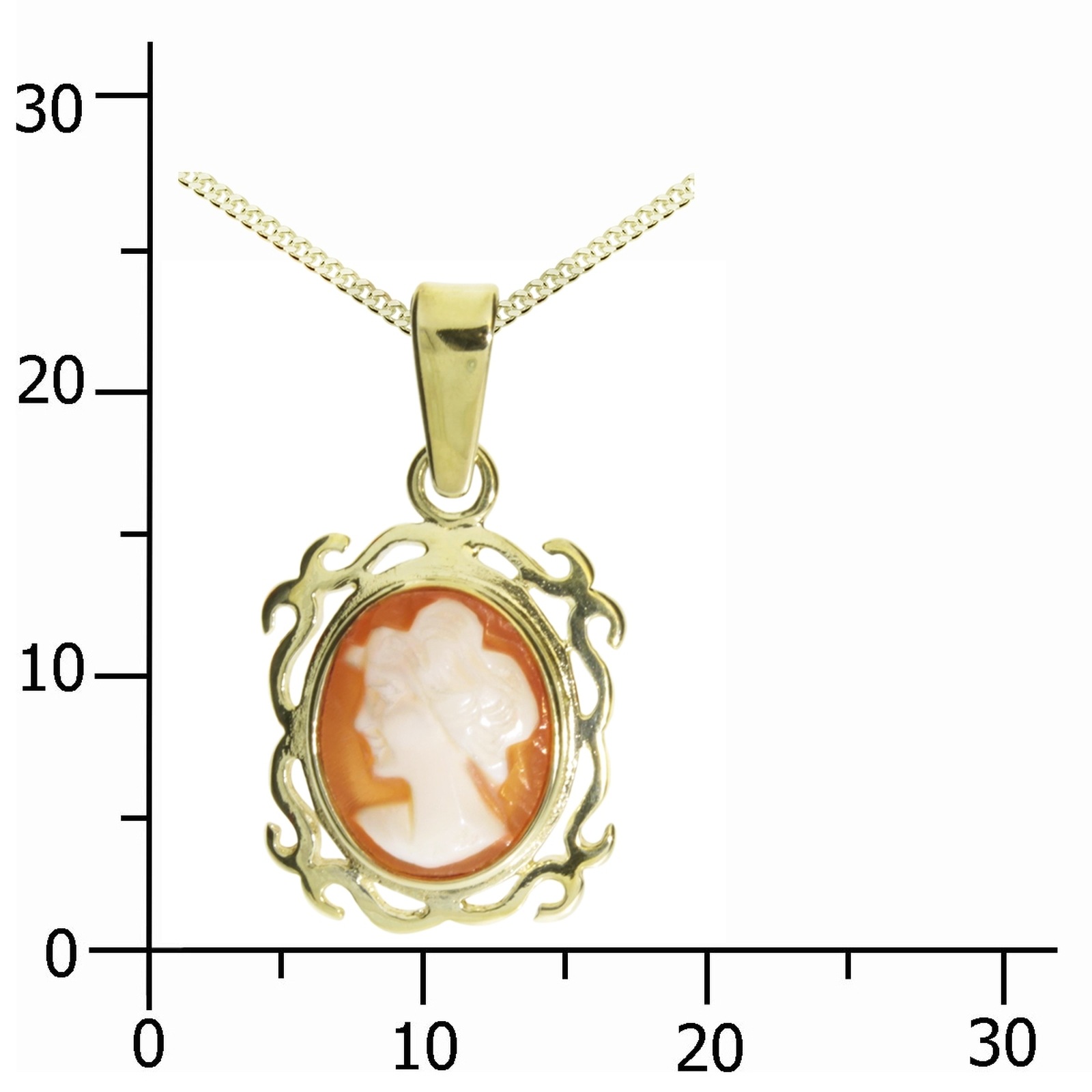 OSTSEE-SCHMUCK Kette und Anhänger Set »- Konstanze - Gold 333/000 - Gemme«
