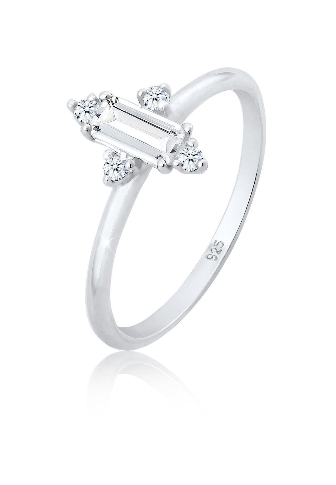 Elli Fingerring »Verlobung Edel Topas Diamant (0.06 ct.) 925 Silber«