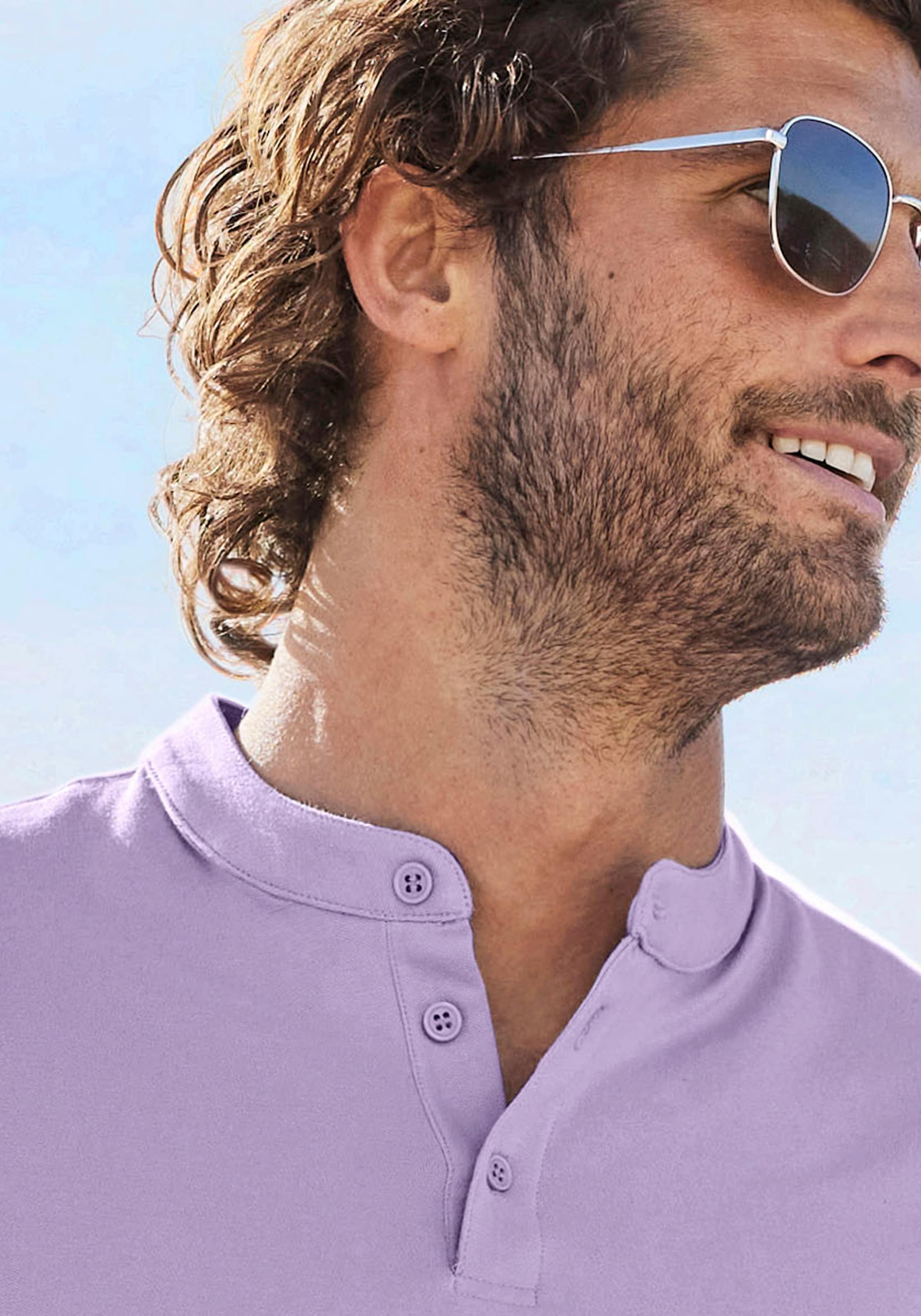 John Devin Poloshirt »mit Stehkragen,«, Regular-Fit, aus Baumwoll-Piqué