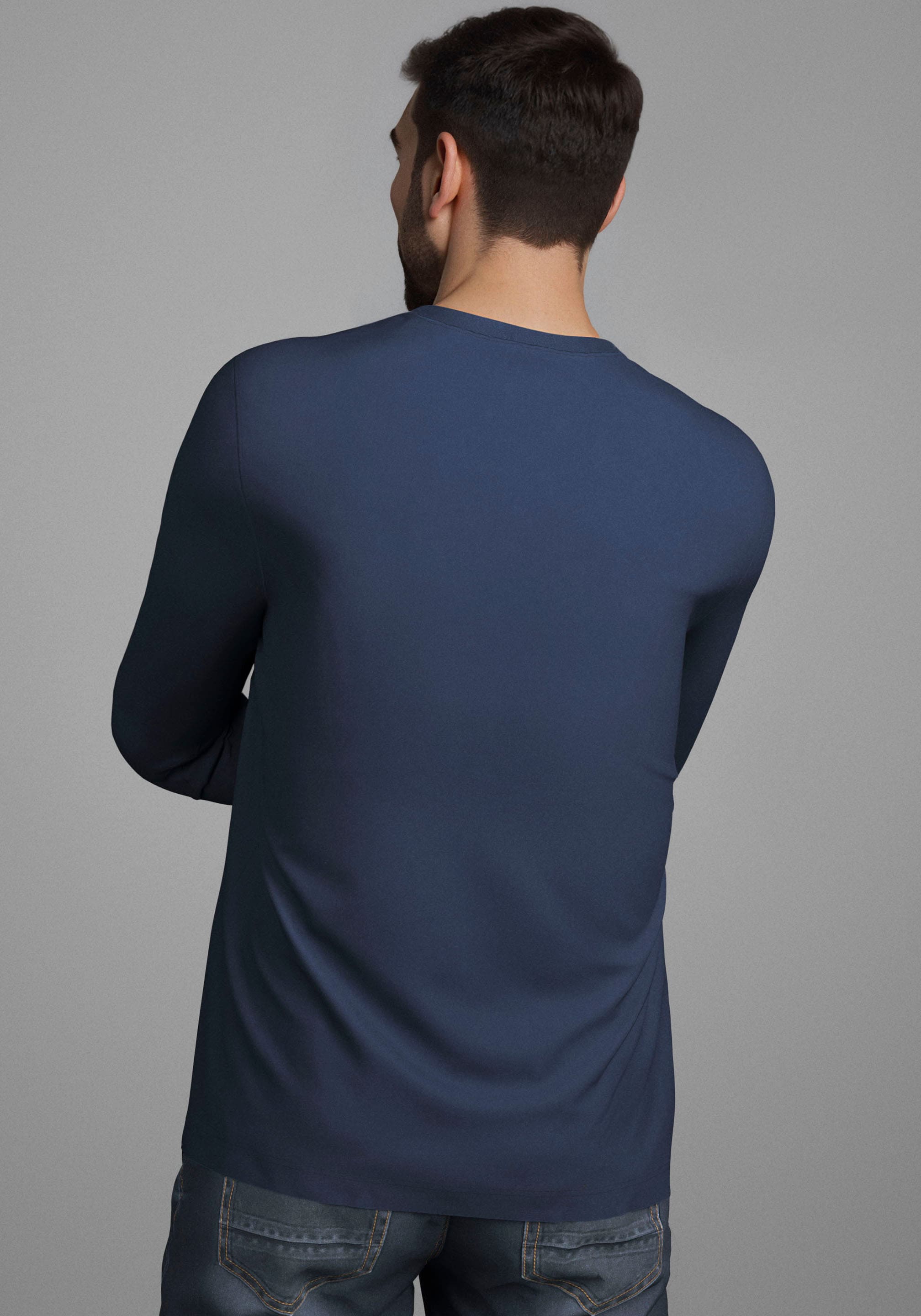 Man's World Rundhalsshirt »Neue Kollektion!«, mit Bündchen